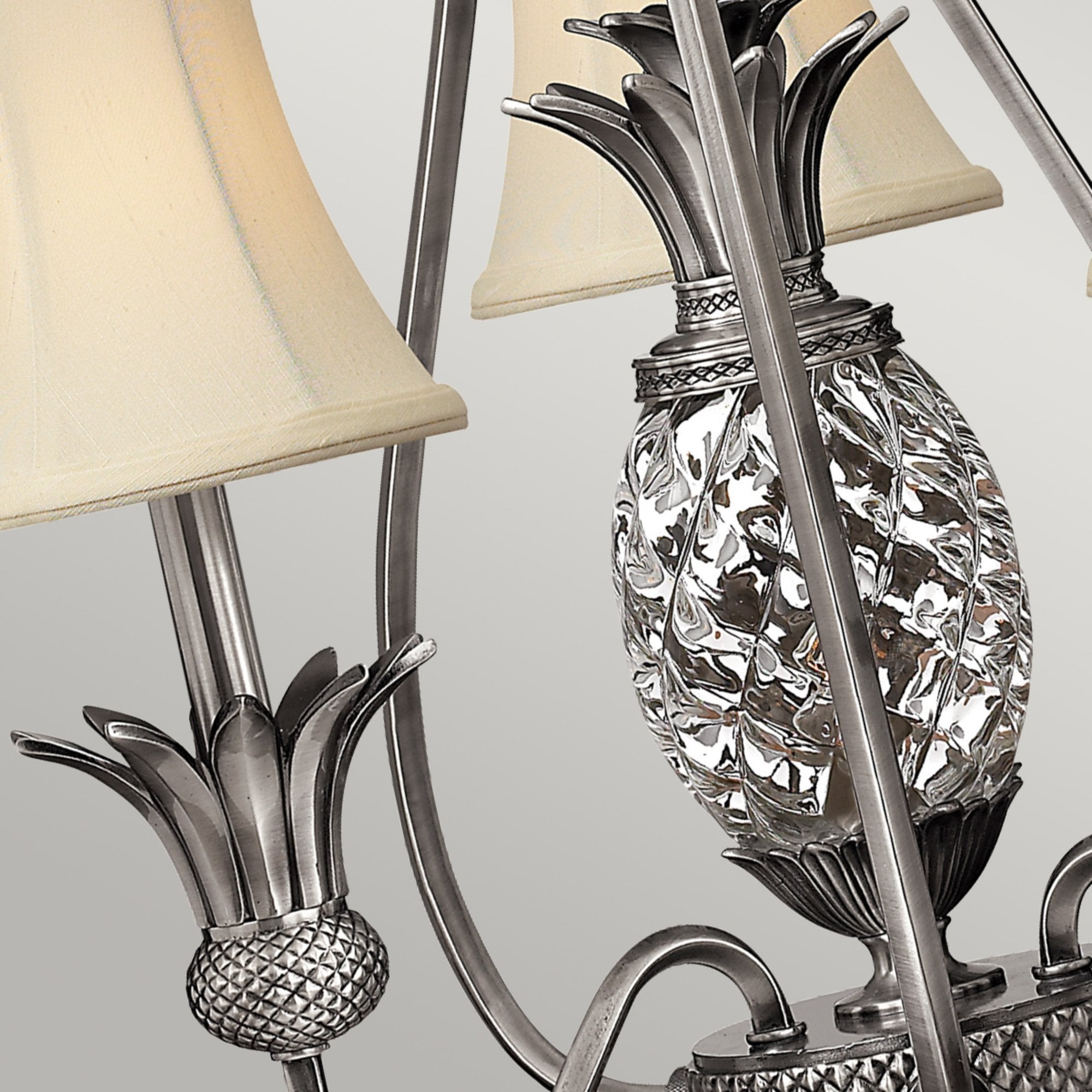 Hinkley Plantation 3 Light Chandelier - Polished Antique Nickel