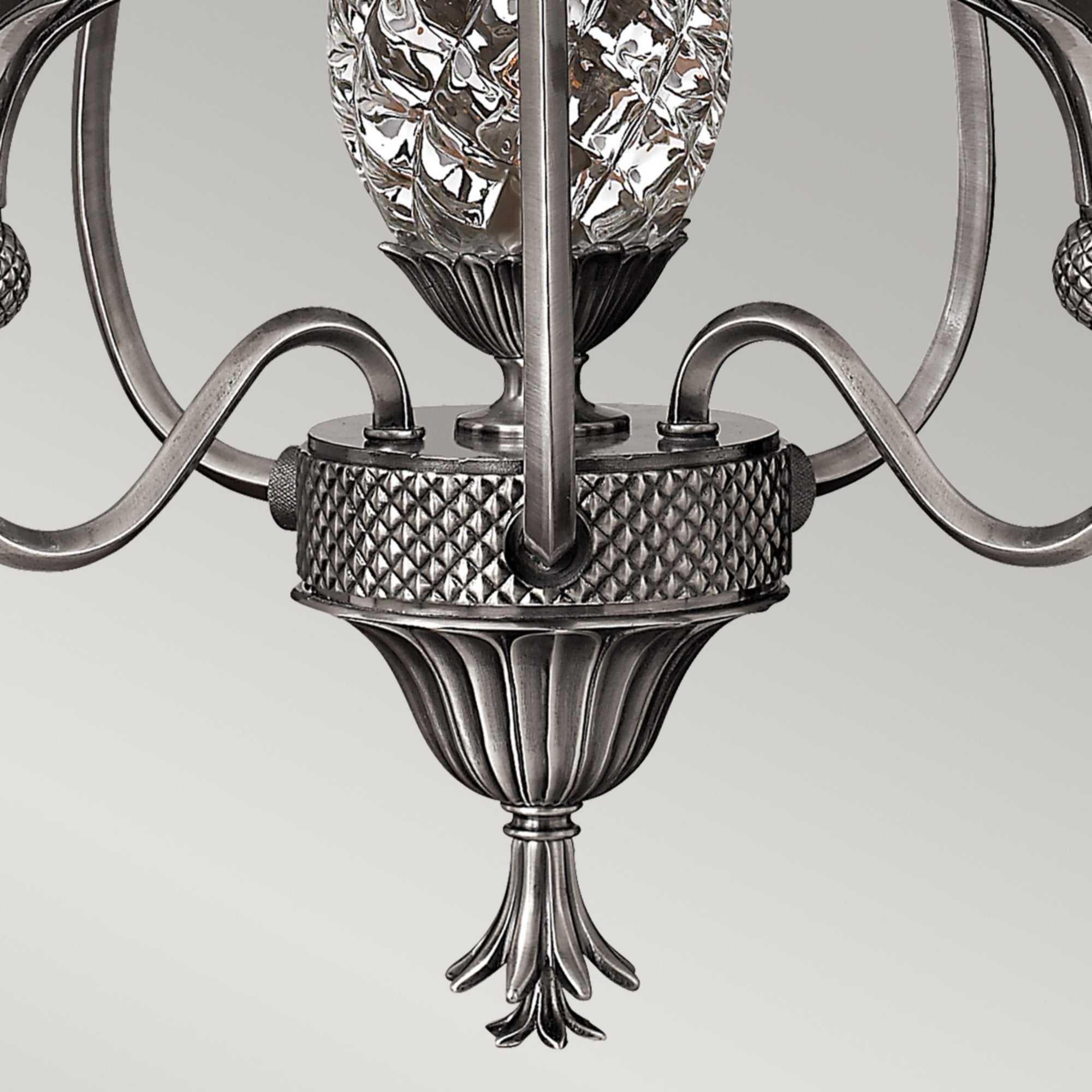 Hinkley Plantation 3 Light Chandelier - Polished Antique Nickel