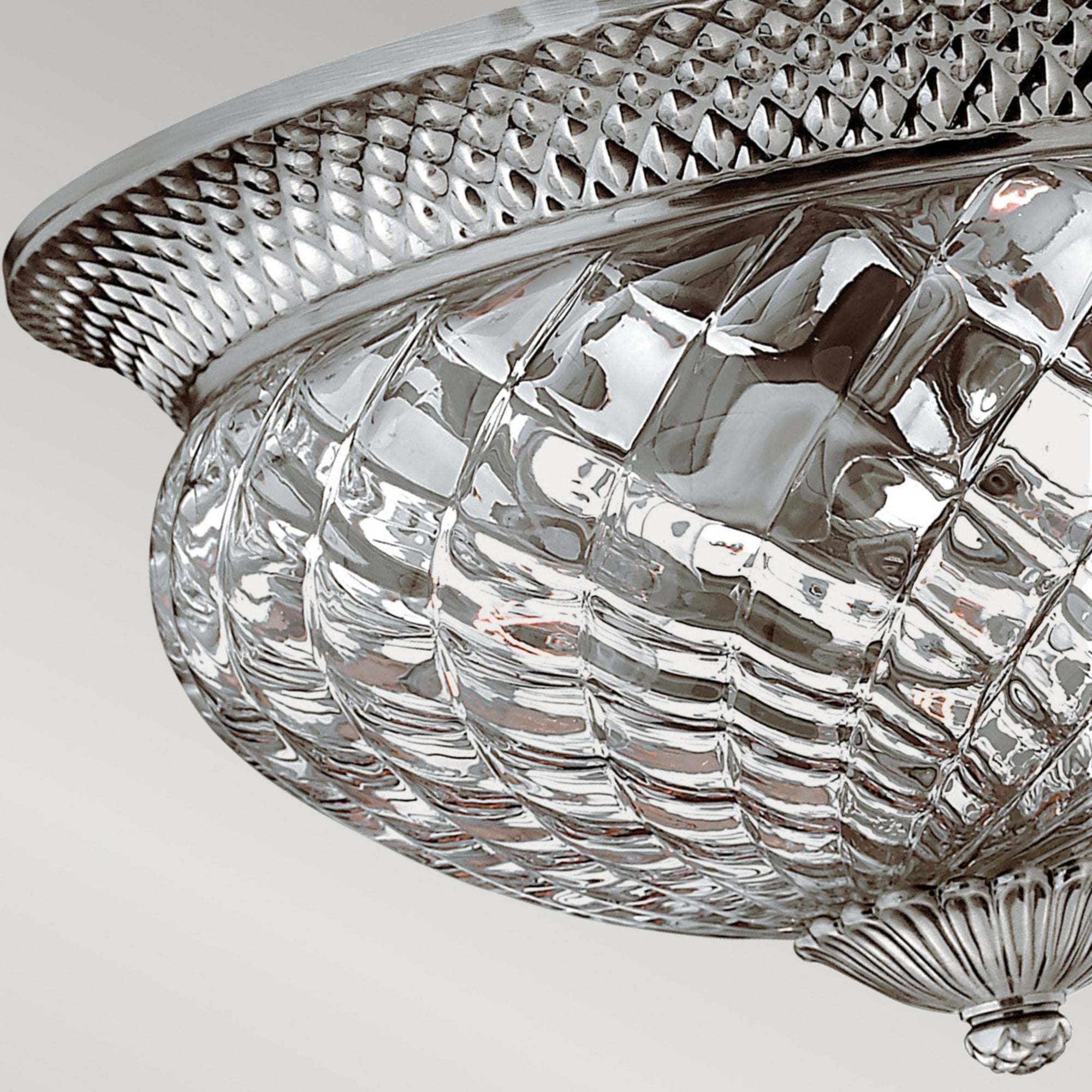 Hinkley Plantation 3 Light Large Flush - Polished Antique Nickel