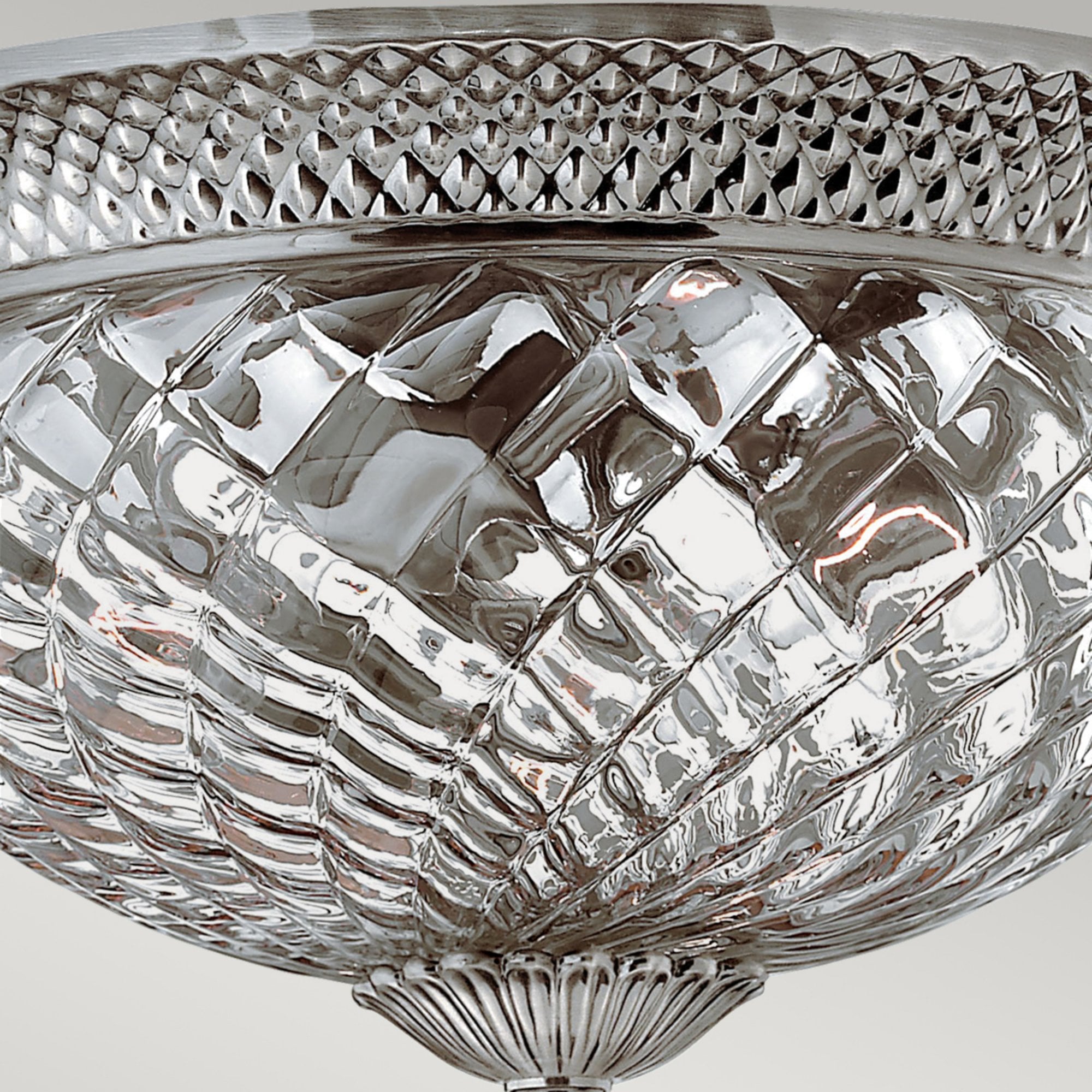 Hinkley Plantation 3 Light Large Flush - Polished Antique Nickel