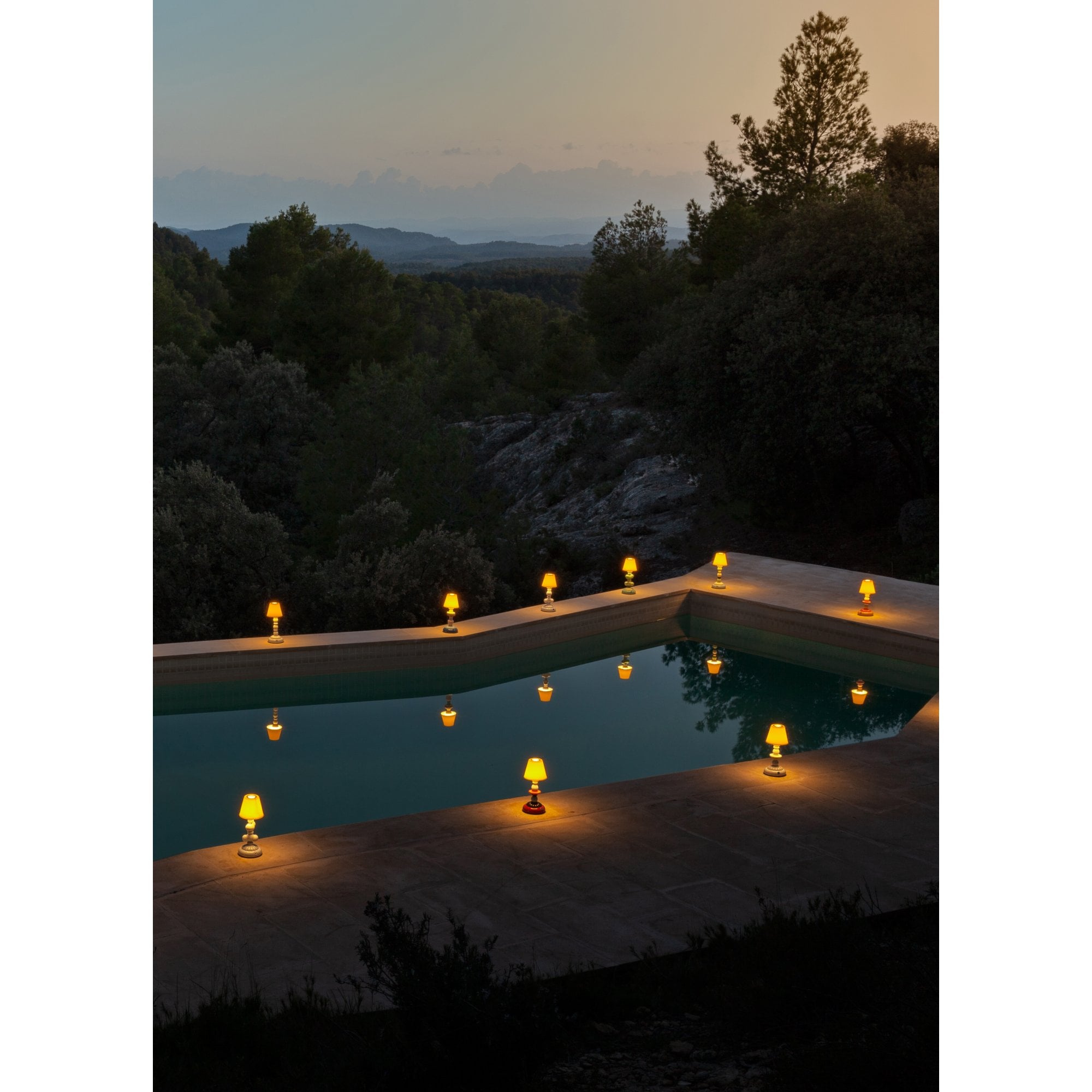 Lladro Palm Firefly Table Lamp - Golden Fall