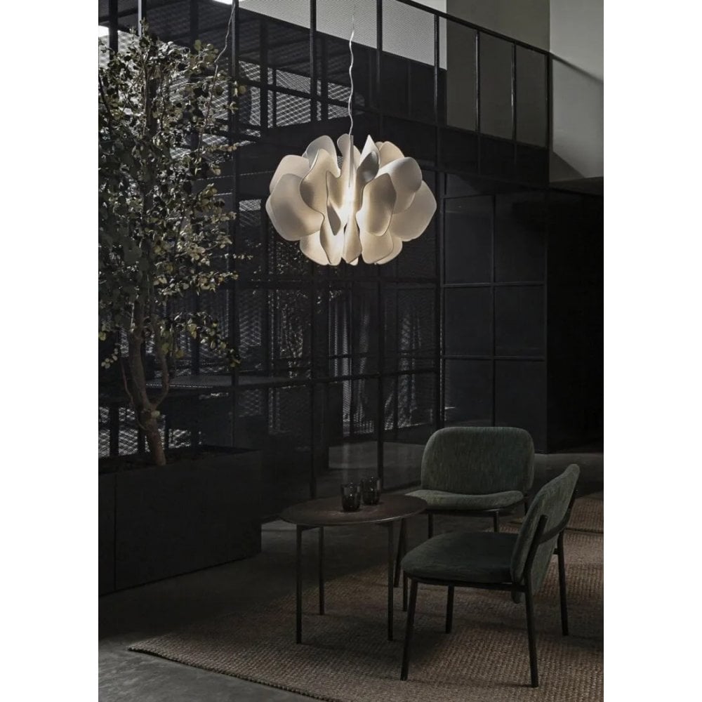 Lladro Nightbloom 40cm Hanging Lamp - White