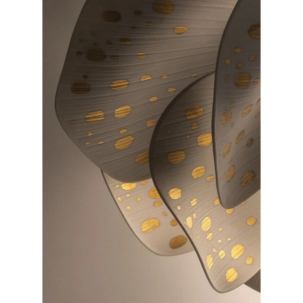 Lladro Nightbloom Wall Sconce Light - White & Gold
