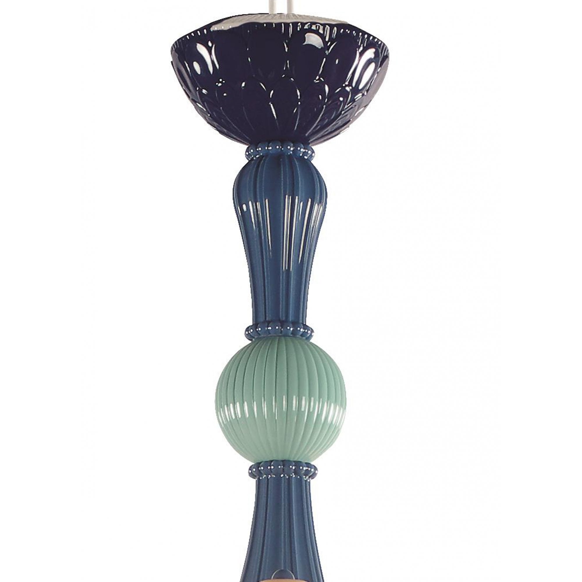 Lladro Ivy & Seed Medium Flat 16 Light Chandelier - Ocean
