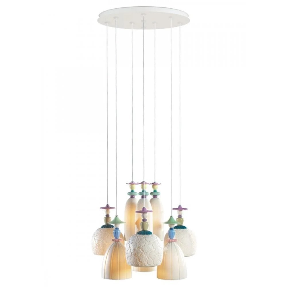 Lladro Mademoiselle 9 Light Chandelier - Seaside Dreams