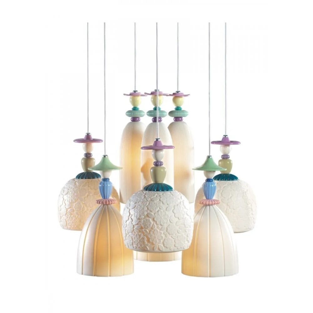 Lladro Mademoiselle 9 Light Chandelier - Seaside Dreams
