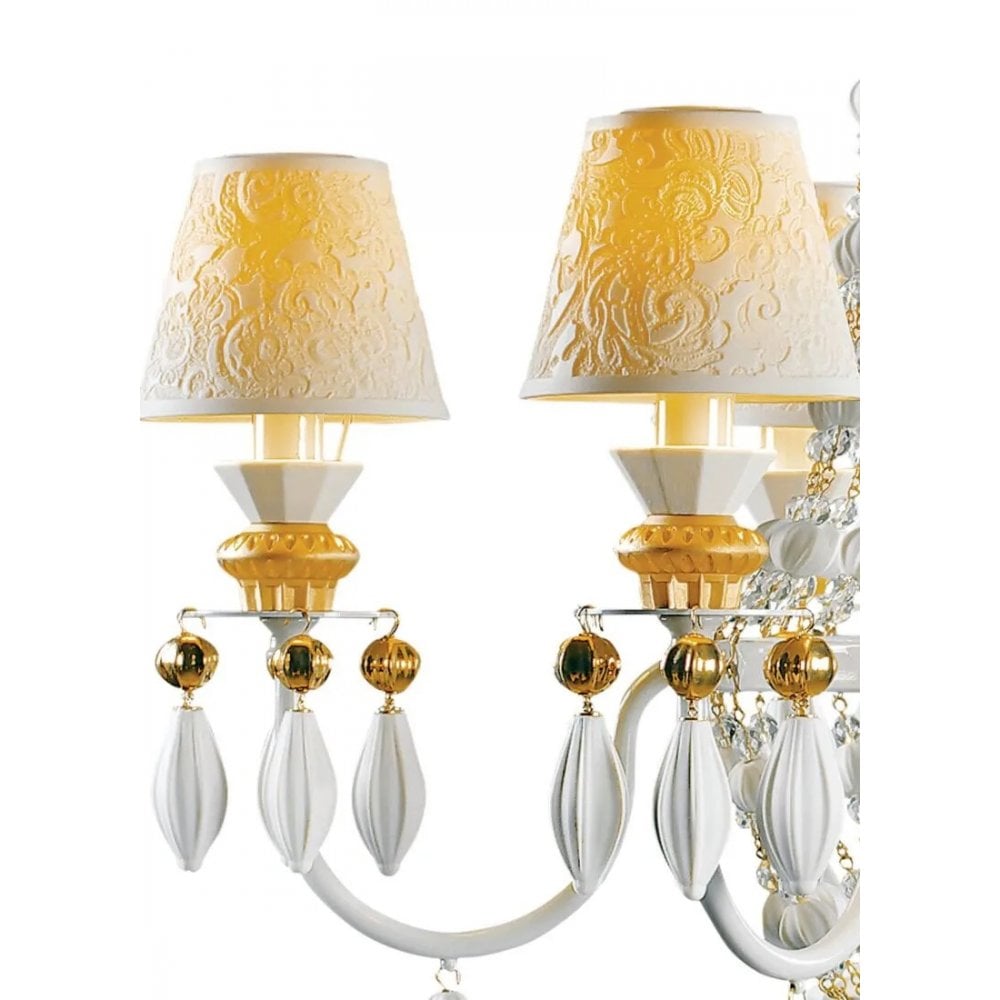Lladro Winter Palace 6 Light Chandelier - Golden Luster