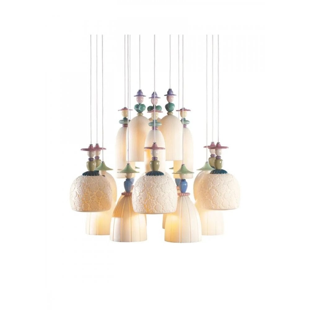 Lladro Mademoiselle 18 Light Chandelier - Dancing On The Sand