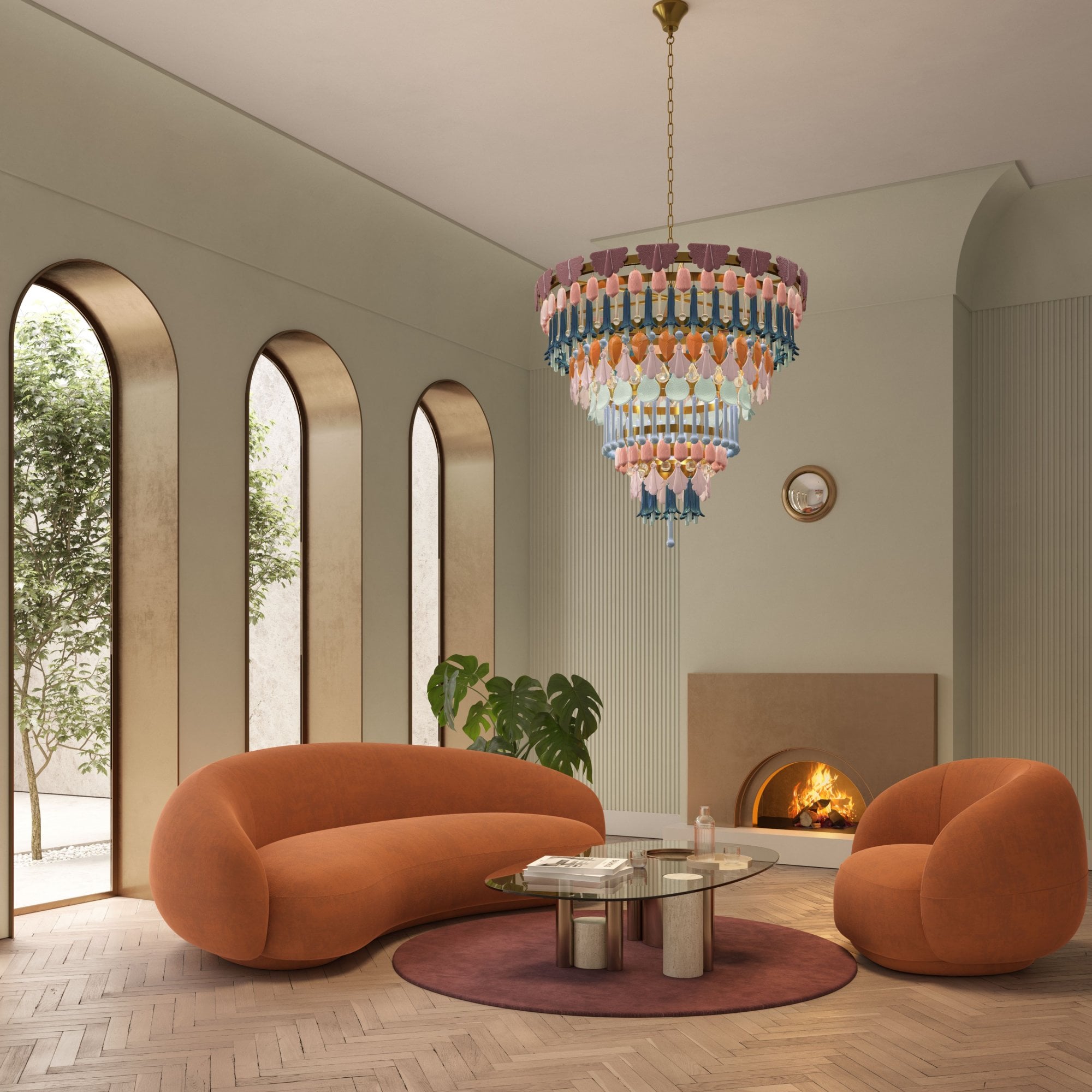 Lladro Seasons 100cm Chandelier - Fall
