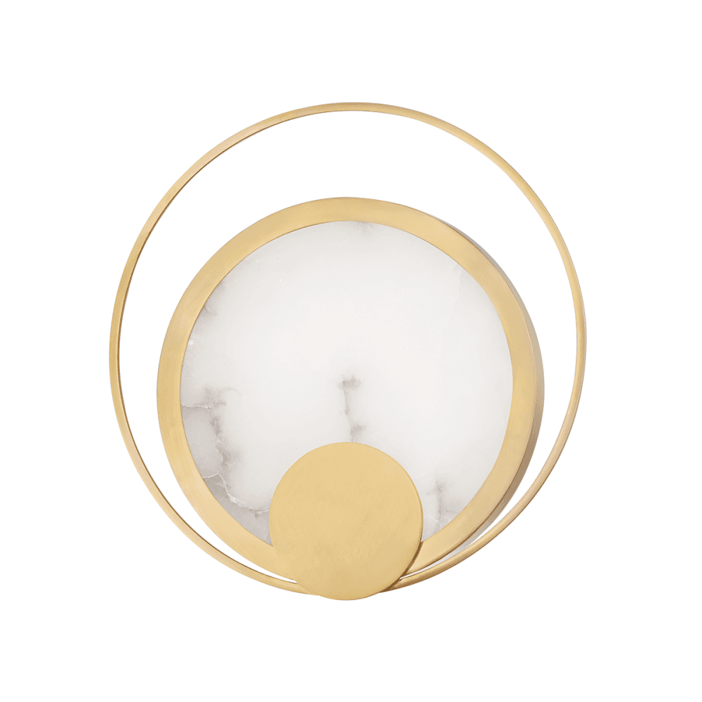 Hudson Valley Coil LED Wall Sconce Light - Aged Brass