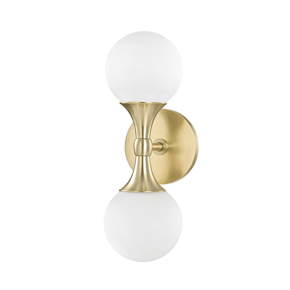 Hudson Valley Astoria 2 Light Wall Sconce Light - Aged Brass