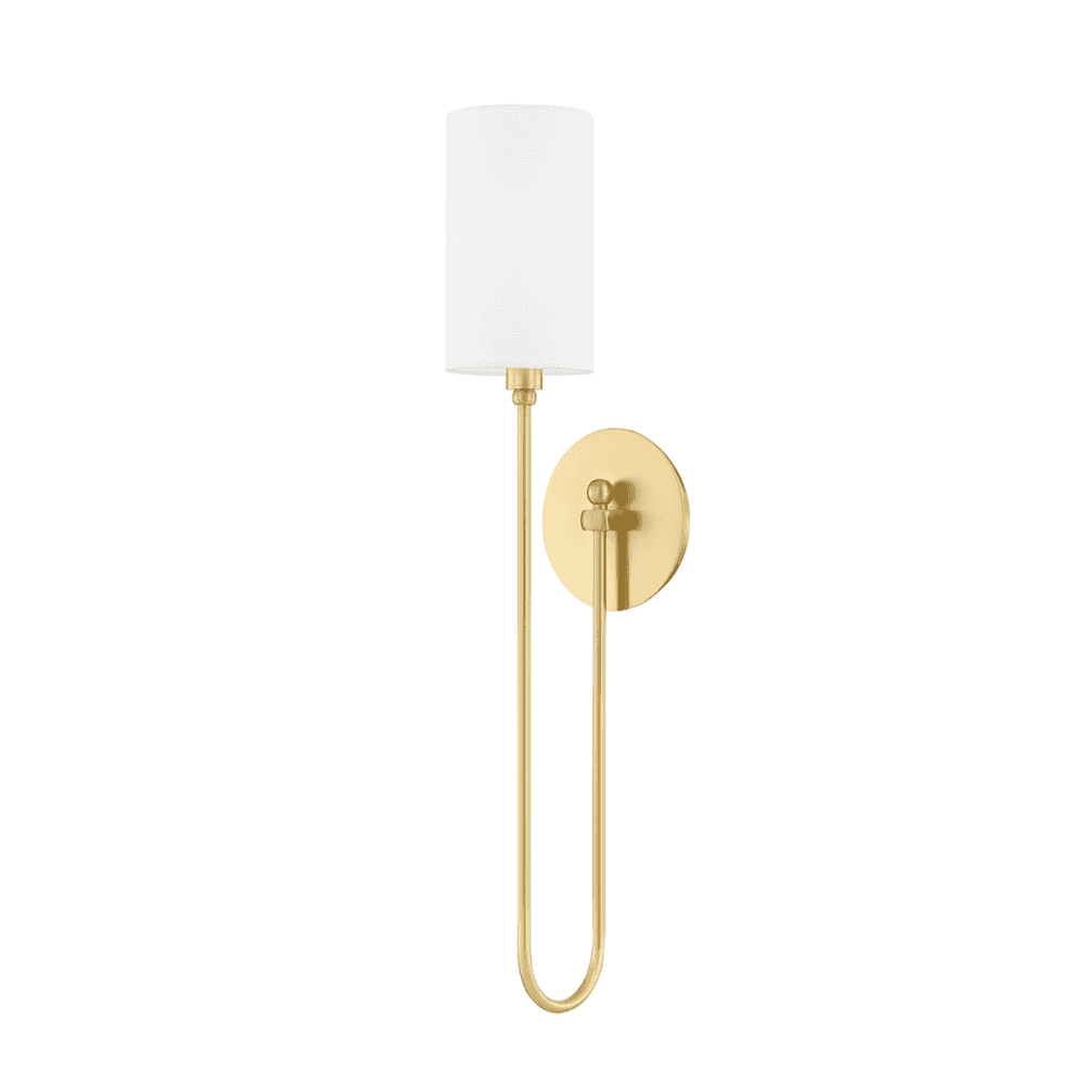 Hudson Valley Harlem 1 Light Wall Sconce Light - Aged Brass