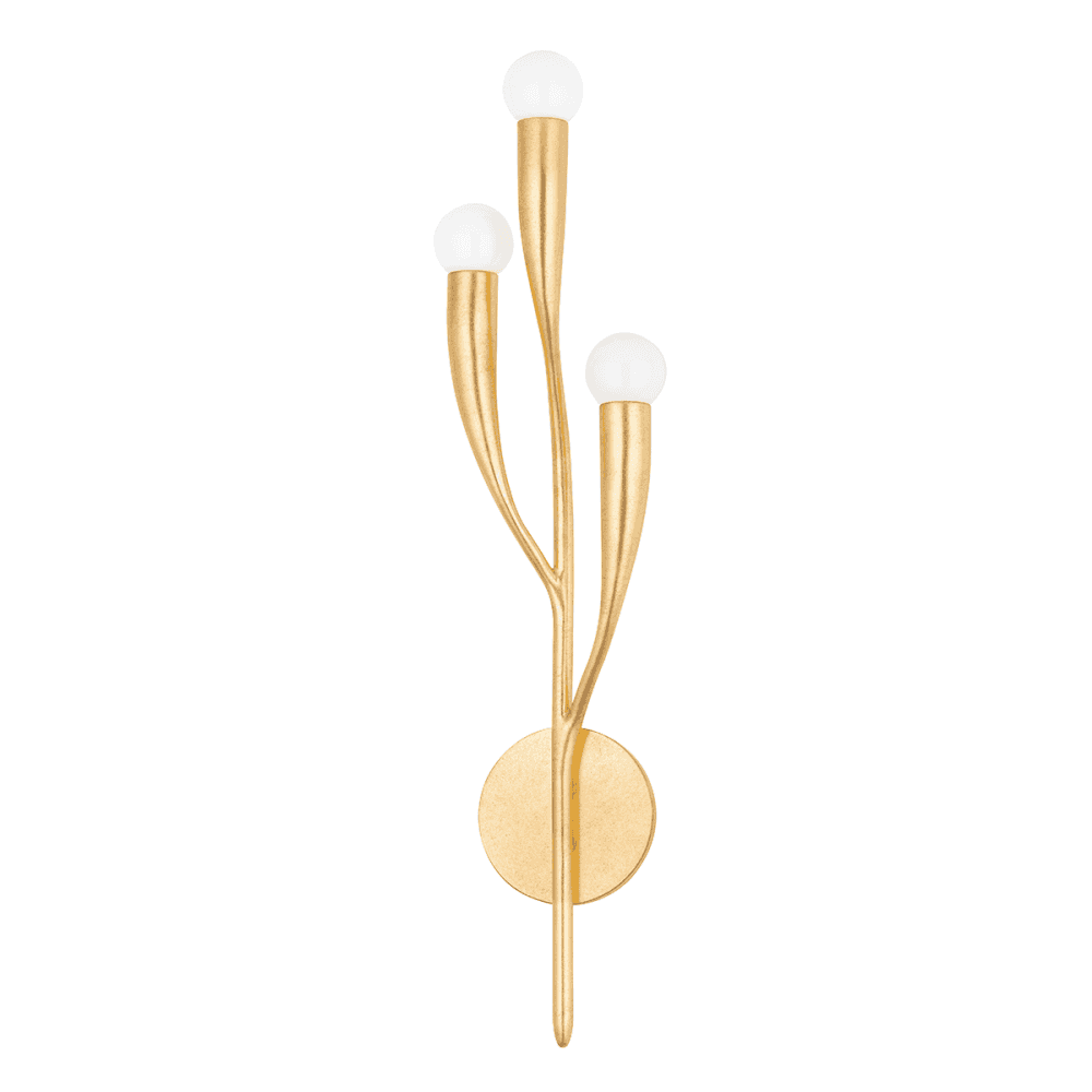 Hudson Valley Labra 3 Light Wall Sconce Light - Vintage Gold Leaf