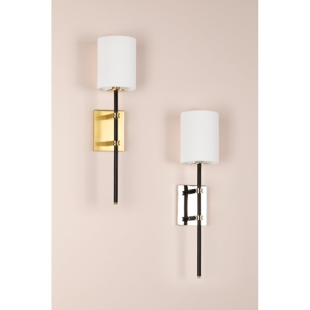 Mitzi Denise 1 Light Wall Sconce Light - Polished Nickel & Black
