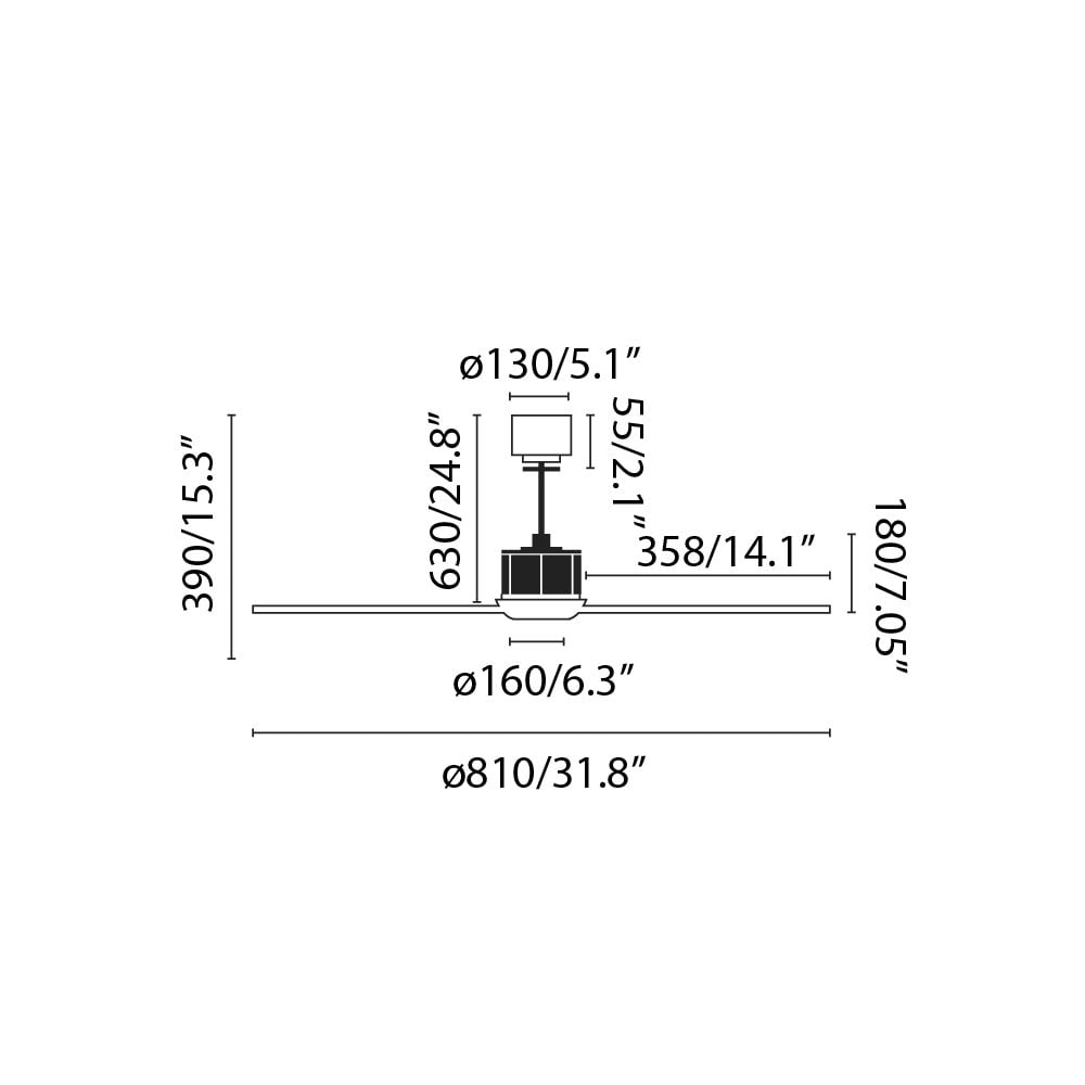 Faro Just Fan XS Fan - Black & Wood