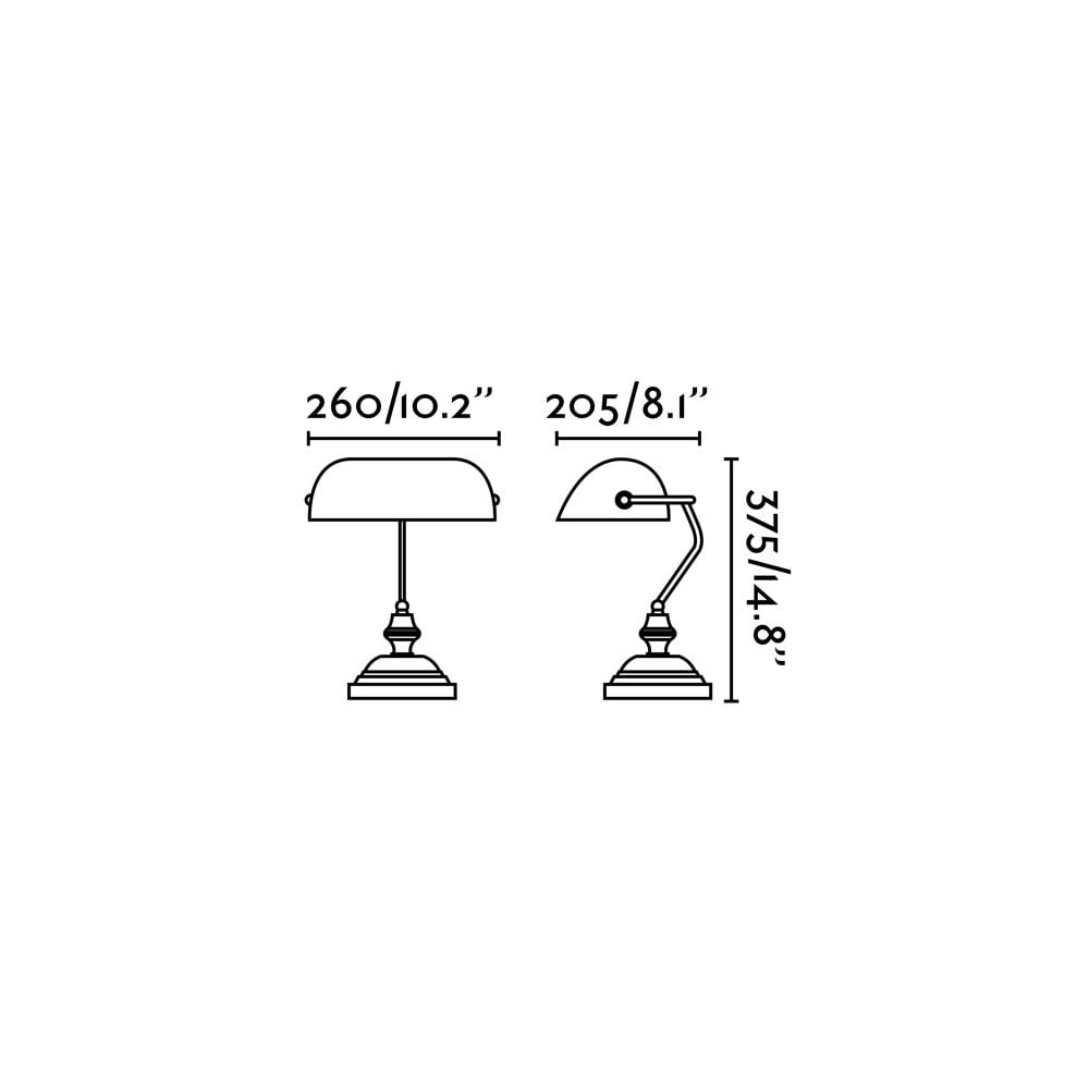 Faro Banker Table Lamp - Old Gold