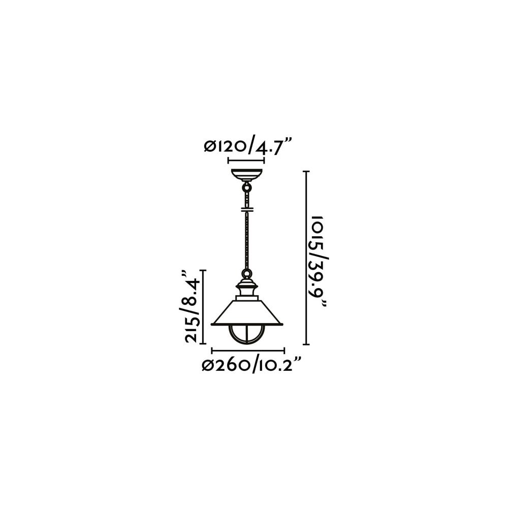 Faro Nautica 260 Pendant - Rust