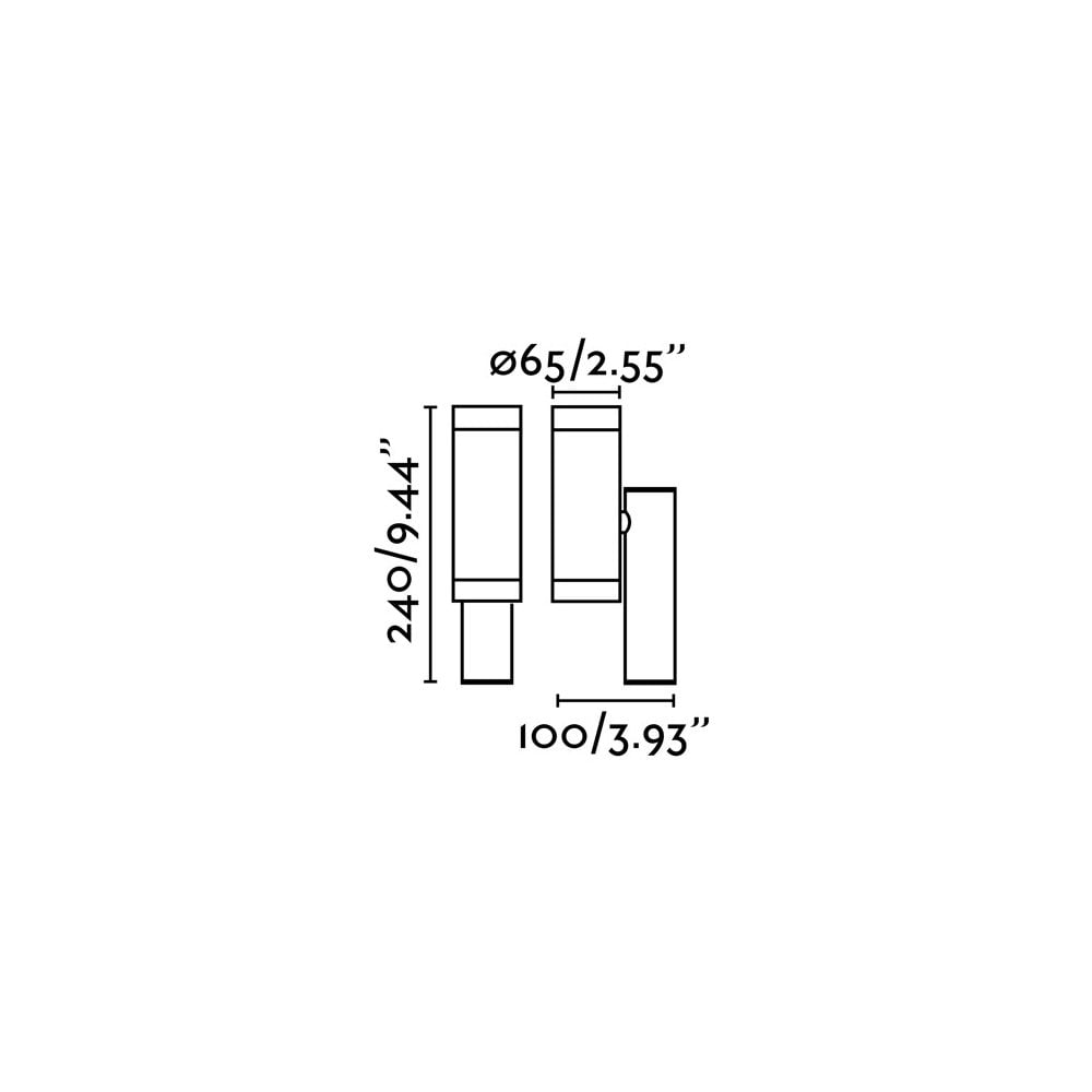Faro Steps 2 Light Wall Lamp - Dark Grey