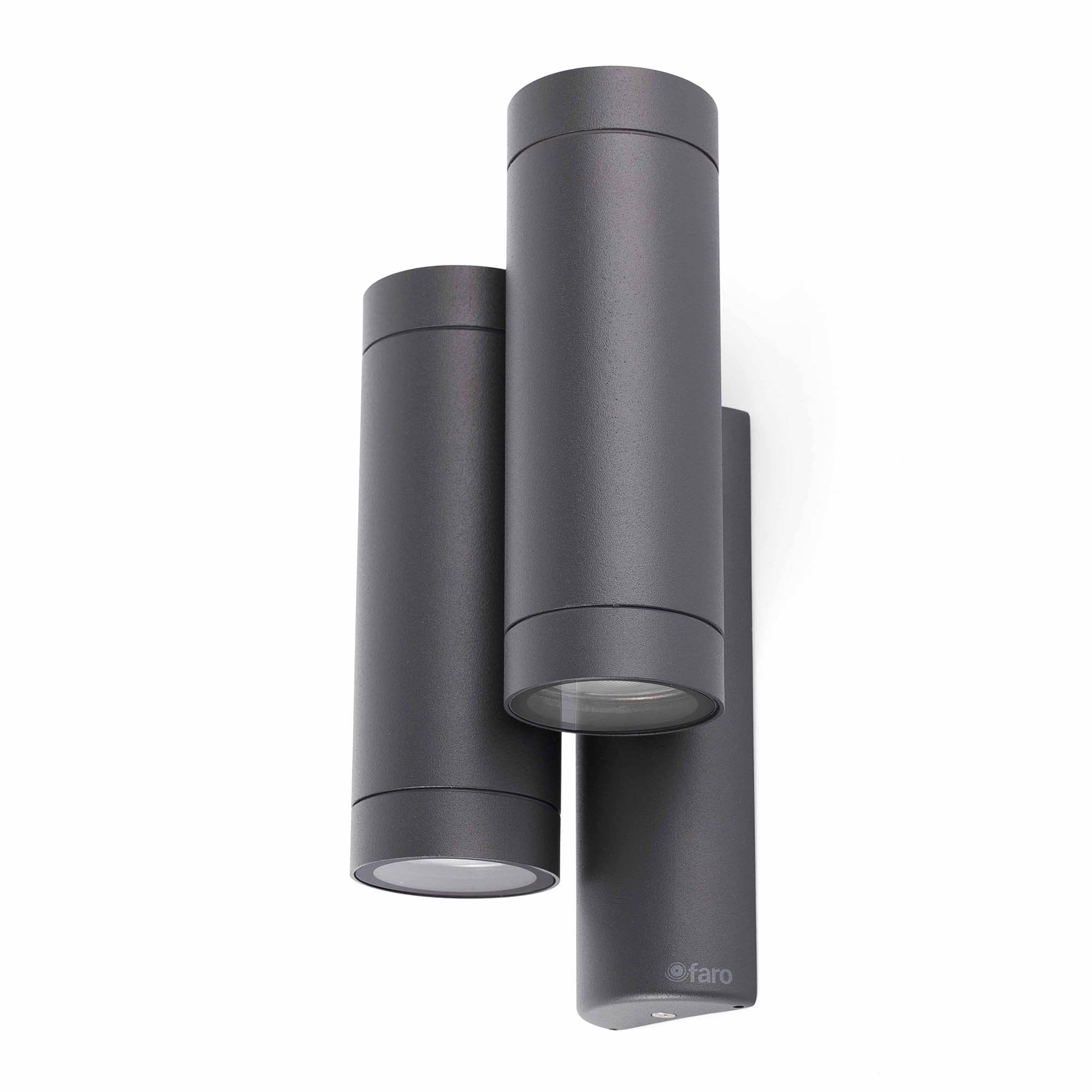 Faro Steps 4 Light Double Wall Lamp - Dark Grey