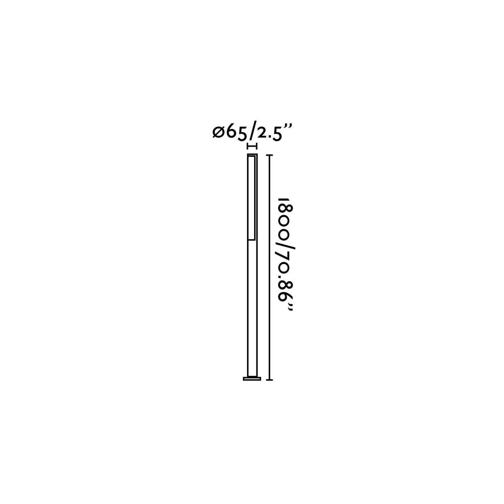 Faro Beret 1800 Pole Lamp - Dark Grey