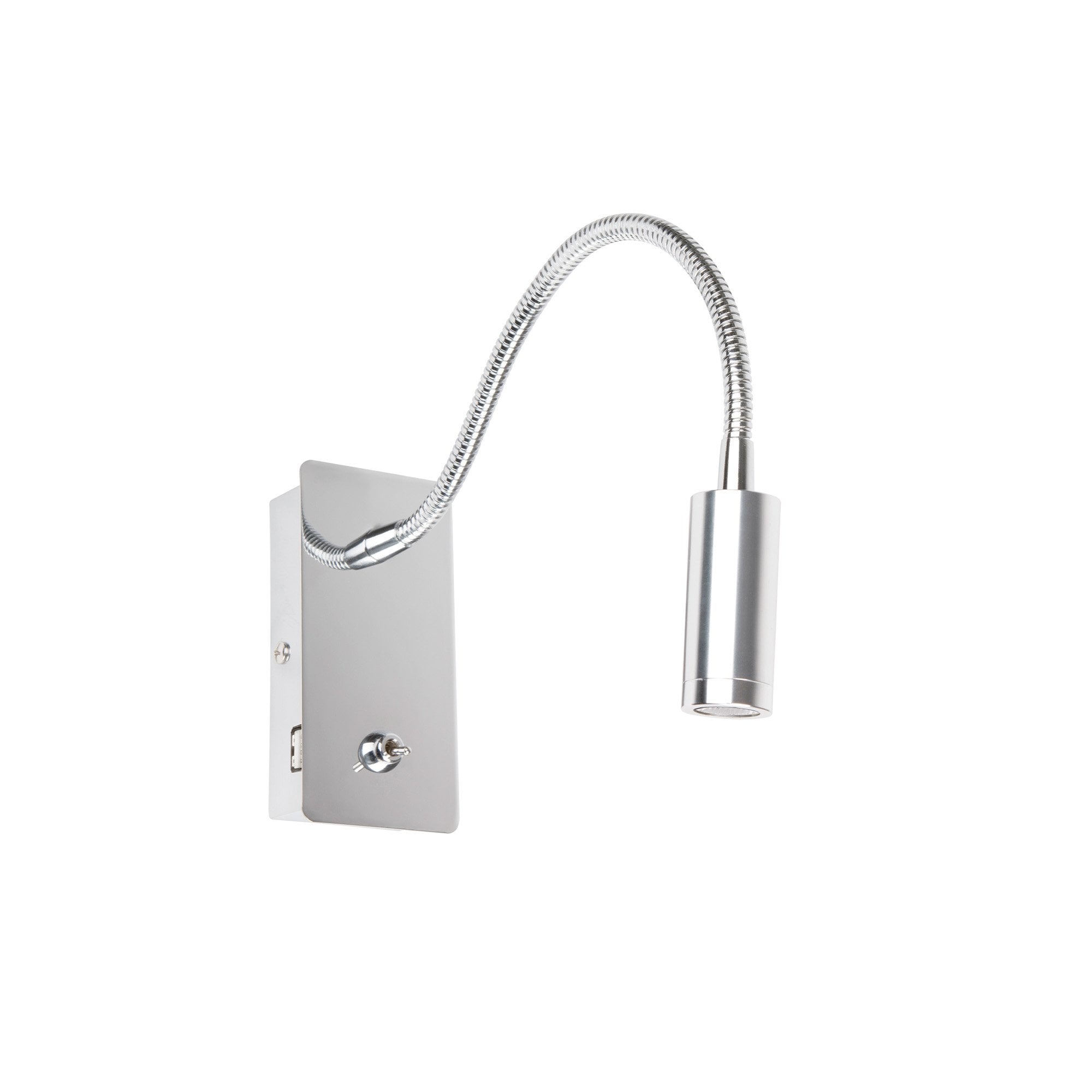 Faro Juliet Reader Wall Lamp with USB - Chrome