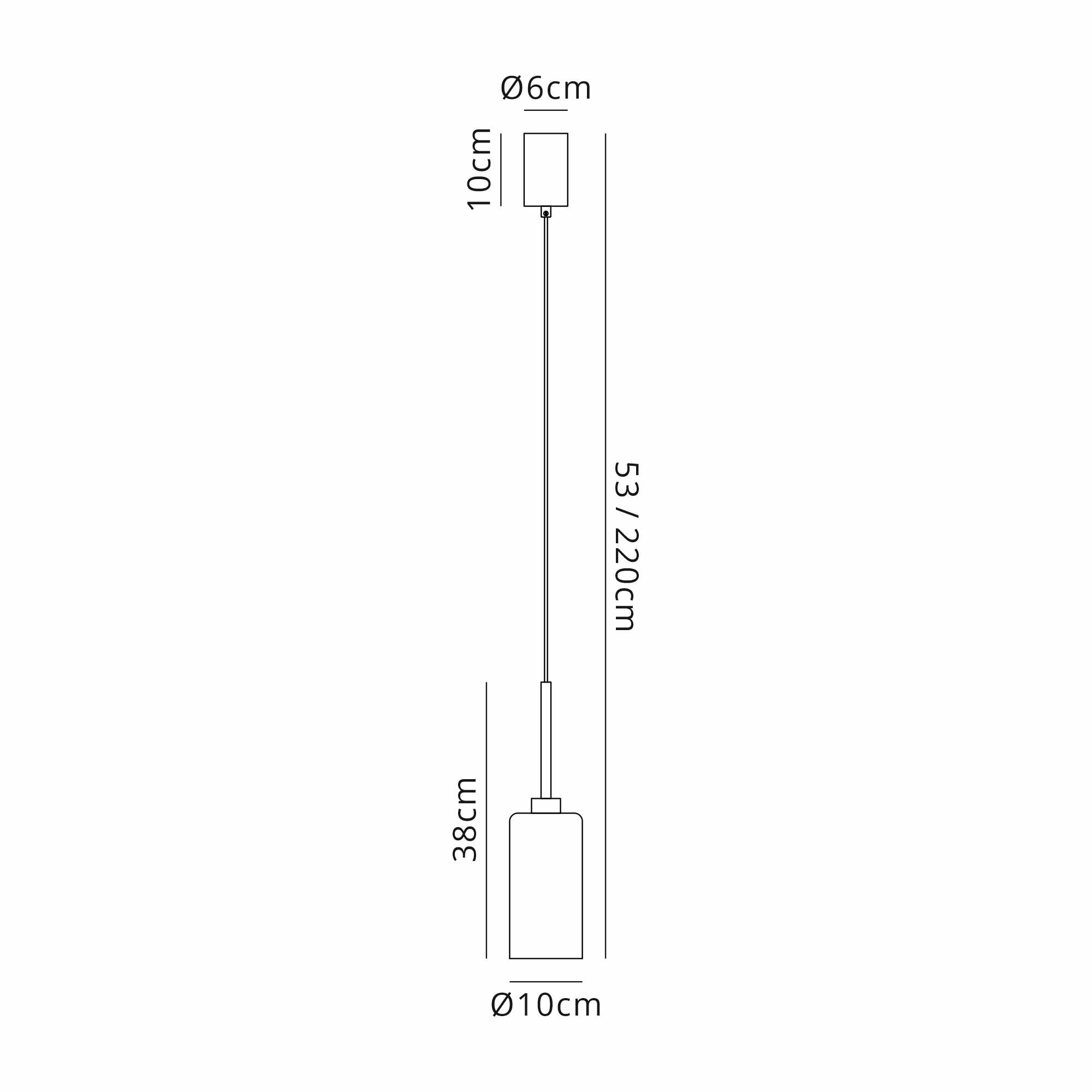 Fabula Tamworth Single Pendant - Tall Cylinder Shade - Polished Chrome & Chrome Glass