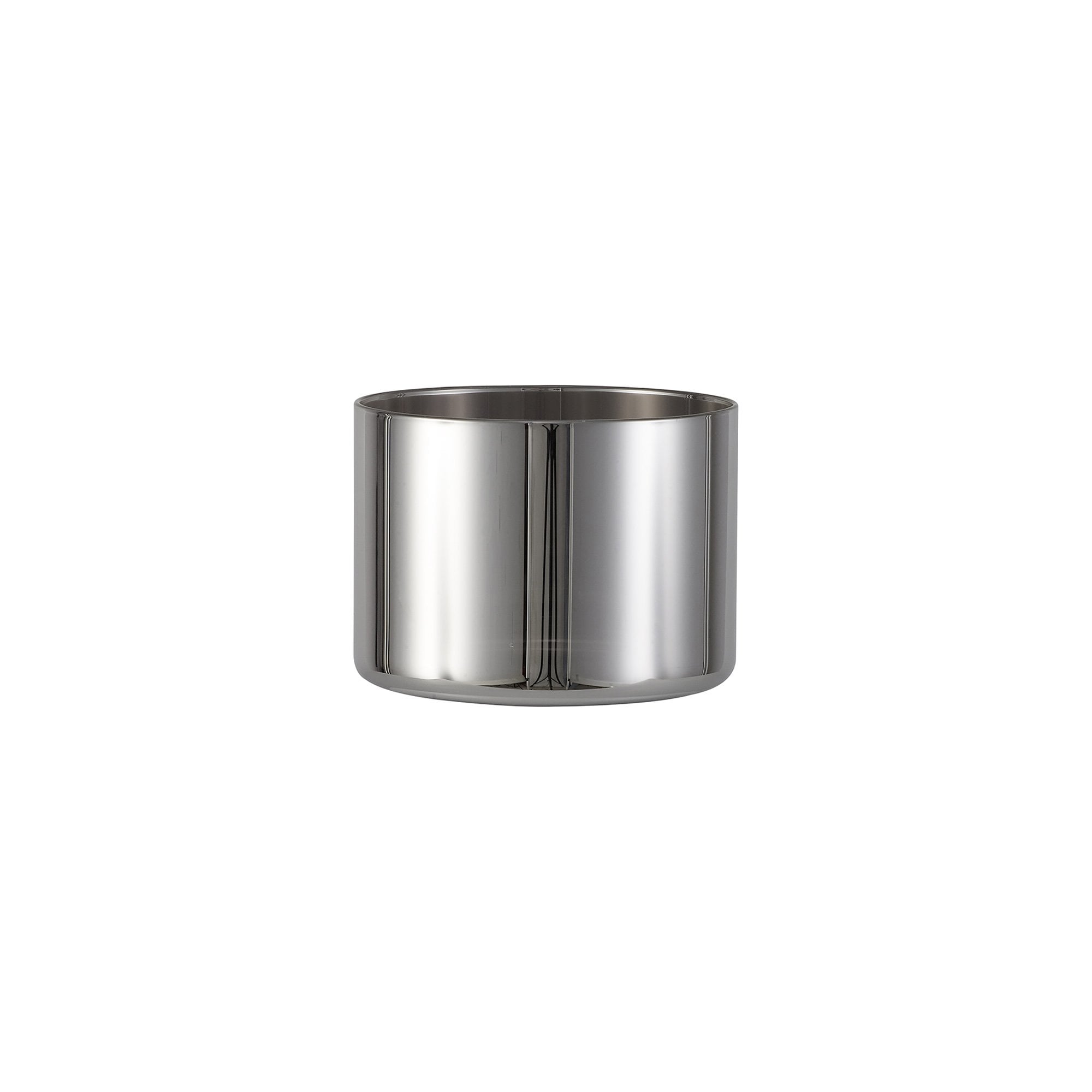 Fabula Tamworth Single Pendant - Short Cylinder Shade - Polished Chrome & Chrome Glass