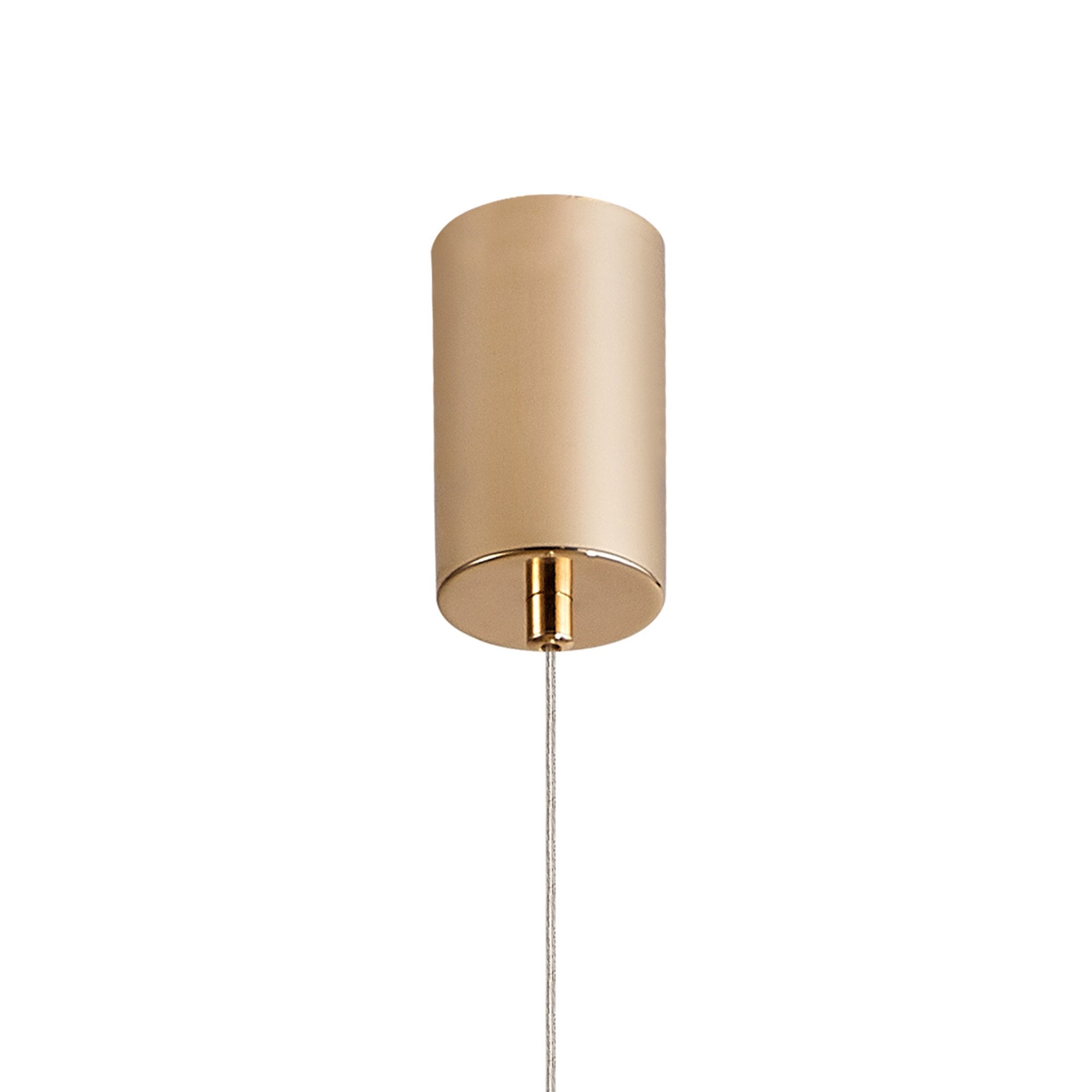 Fabula Tamworth Single Pendant - Round Open Mouth Shade - French Gold & Opal Glass