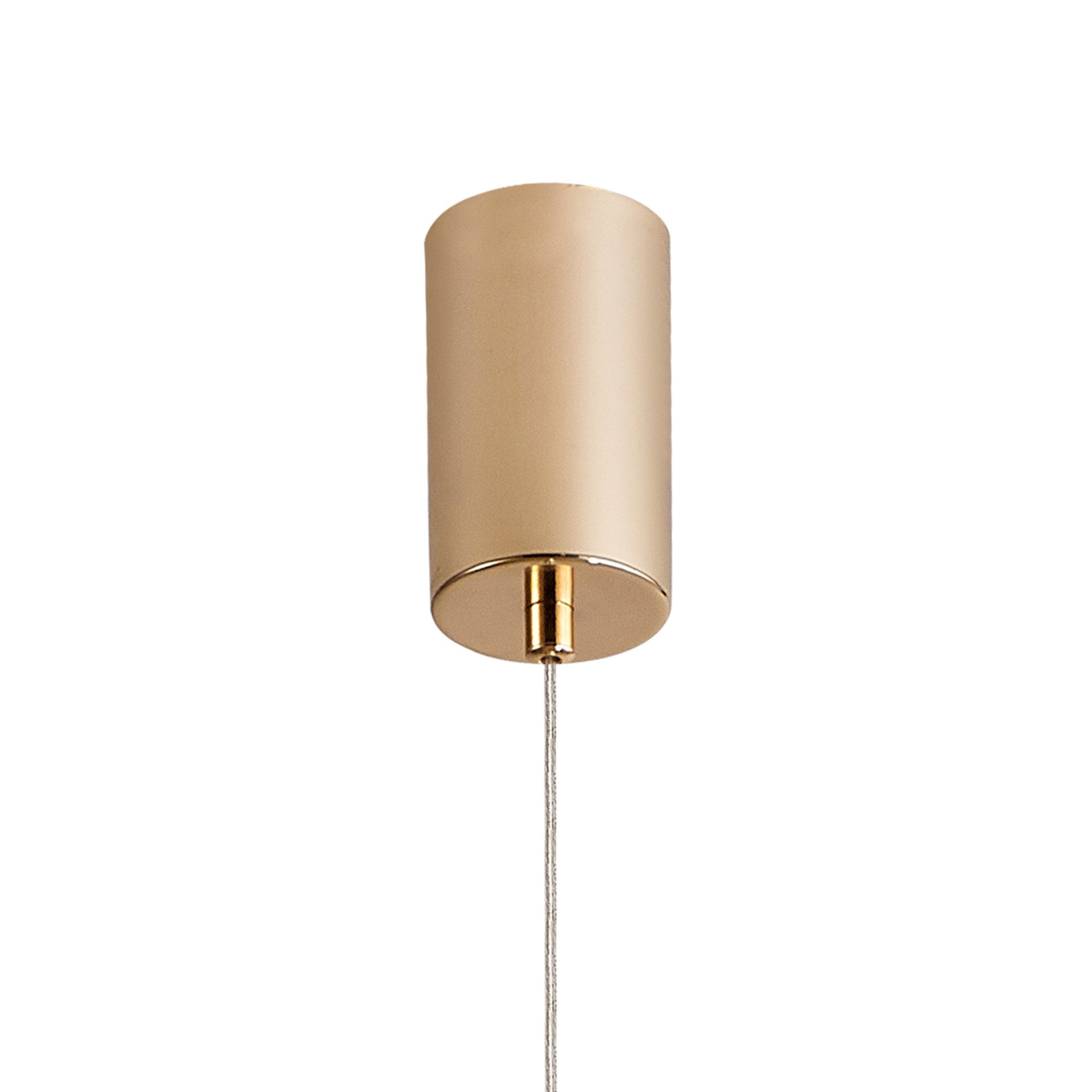 Fabula Tamworth Single Pendant - Round Open Mouth Shade - French Gold & Clear Glass