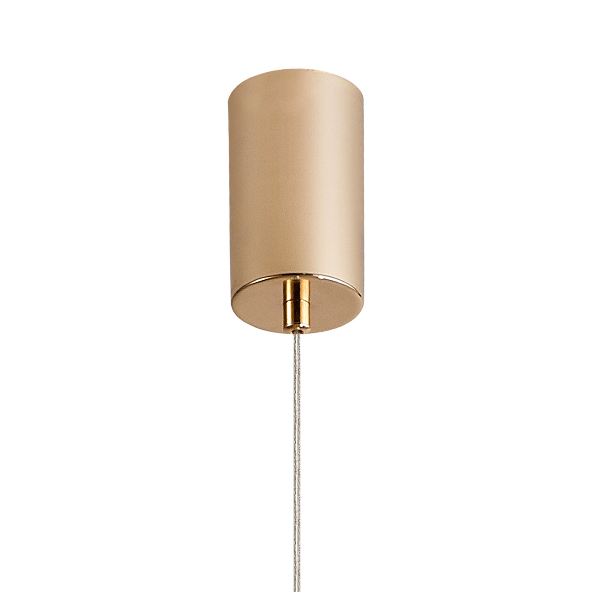 Fabula Tamworth Single Pendant - Round Open Mouth Shade - French Gold & Amber Glass