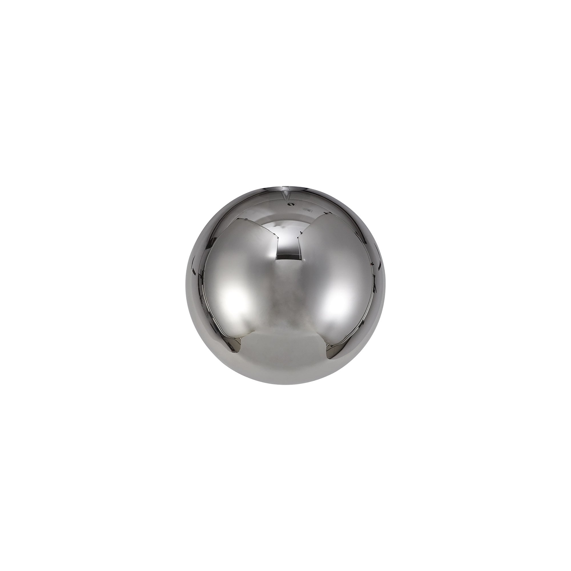 Fabula Tamworth 3 Light Telescopic Semi Flush - Round Shades with Inner Frosted Globes - French Gold, Chrome & Frosted Glass