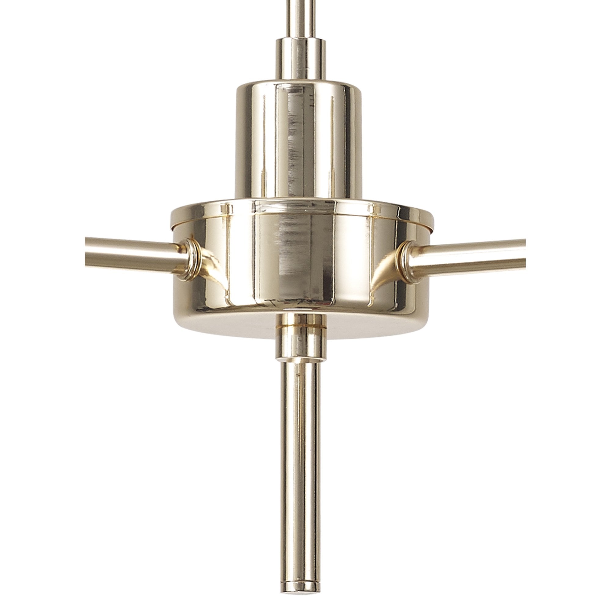 Fabula Tamworth 3 Light Telescopic Semi Flush - Round Shades with Inner Frosted Globes - French Gold, Chrome & Frosted Glass