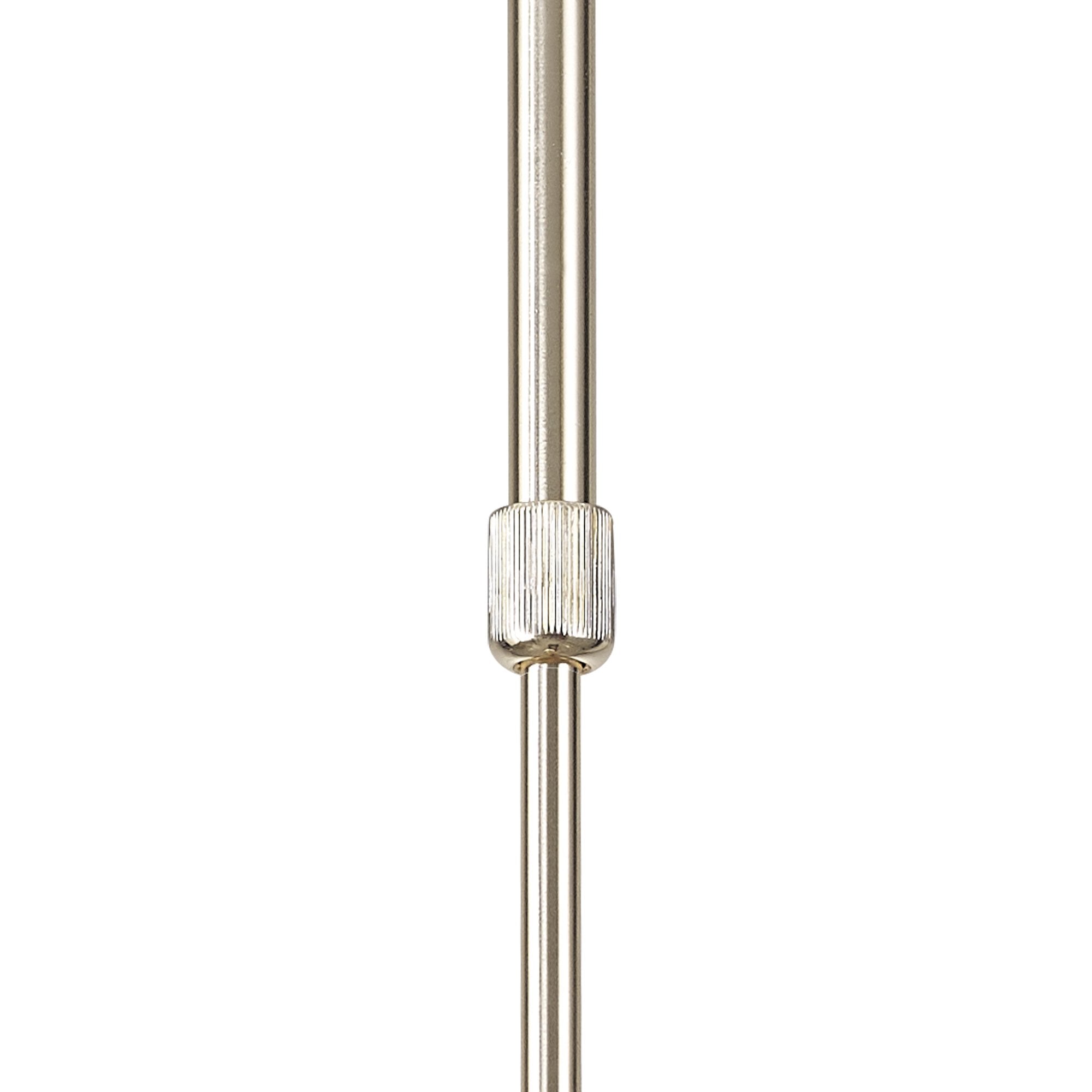 Fabula Tamworth 3 Light Telescopic Semi Flush - Round Shades with Inner Frosted Globes - French Gold, Chrome & Frosted Glass