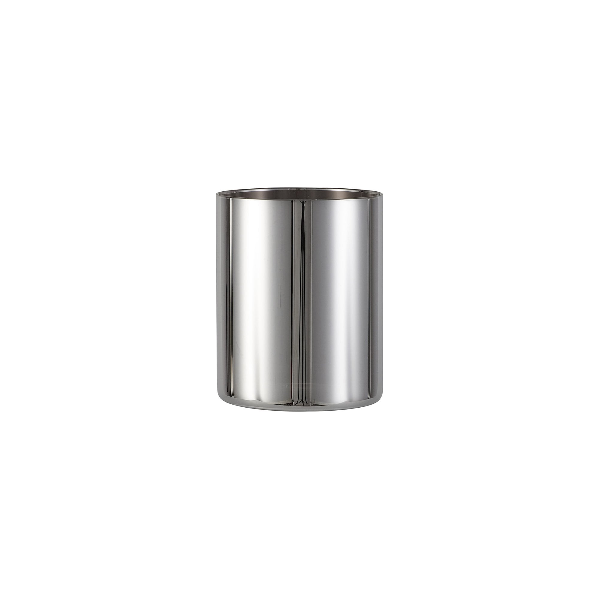Fabula Tamworth 8 Light Telescopic Semi Flush - Medium Cylinder Shades - French Gold & Chrome Glass