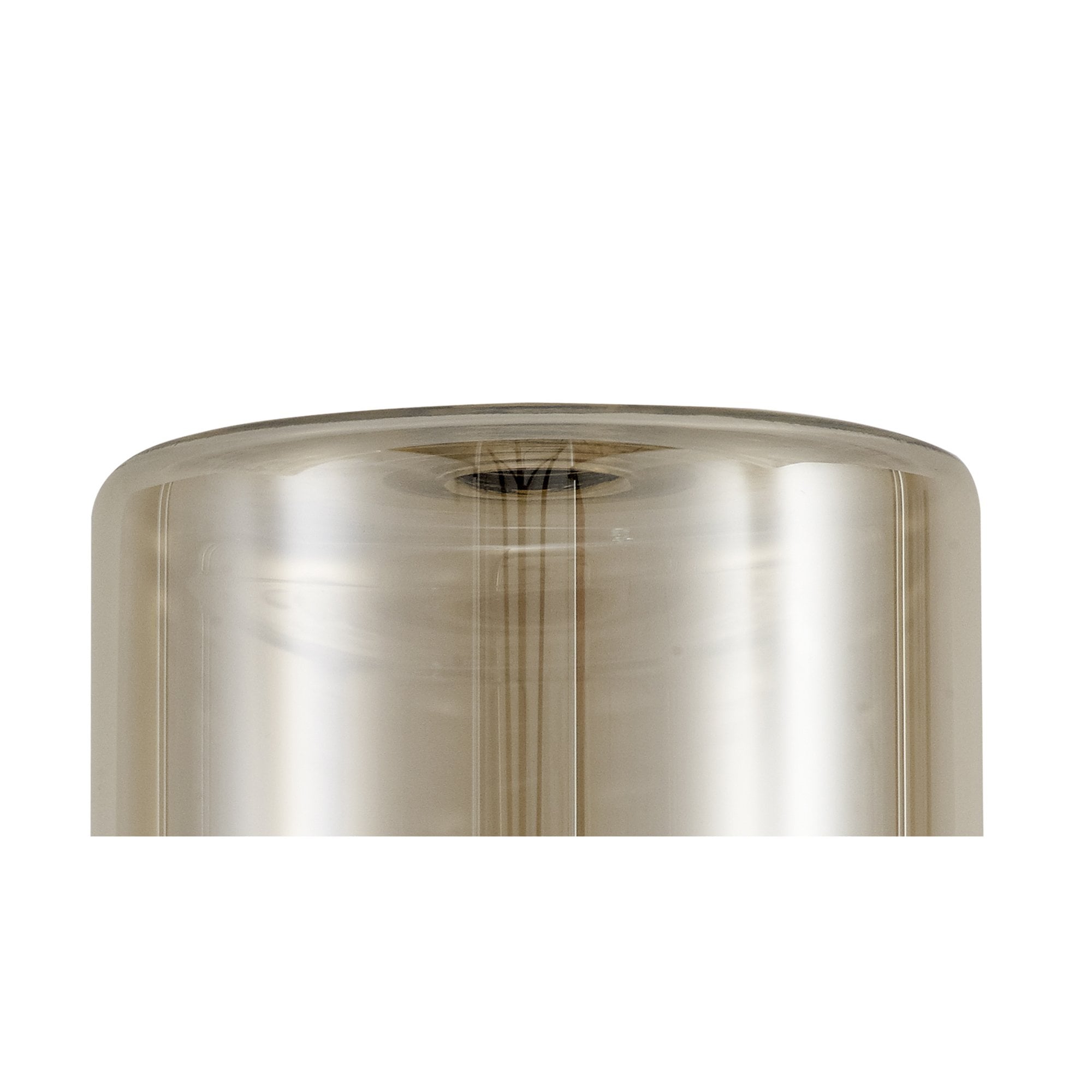 Fabula Tamworth 8 Light Telescopic Semi Flush - Medium Cylinder Shades - French Gold & Cognac Glass