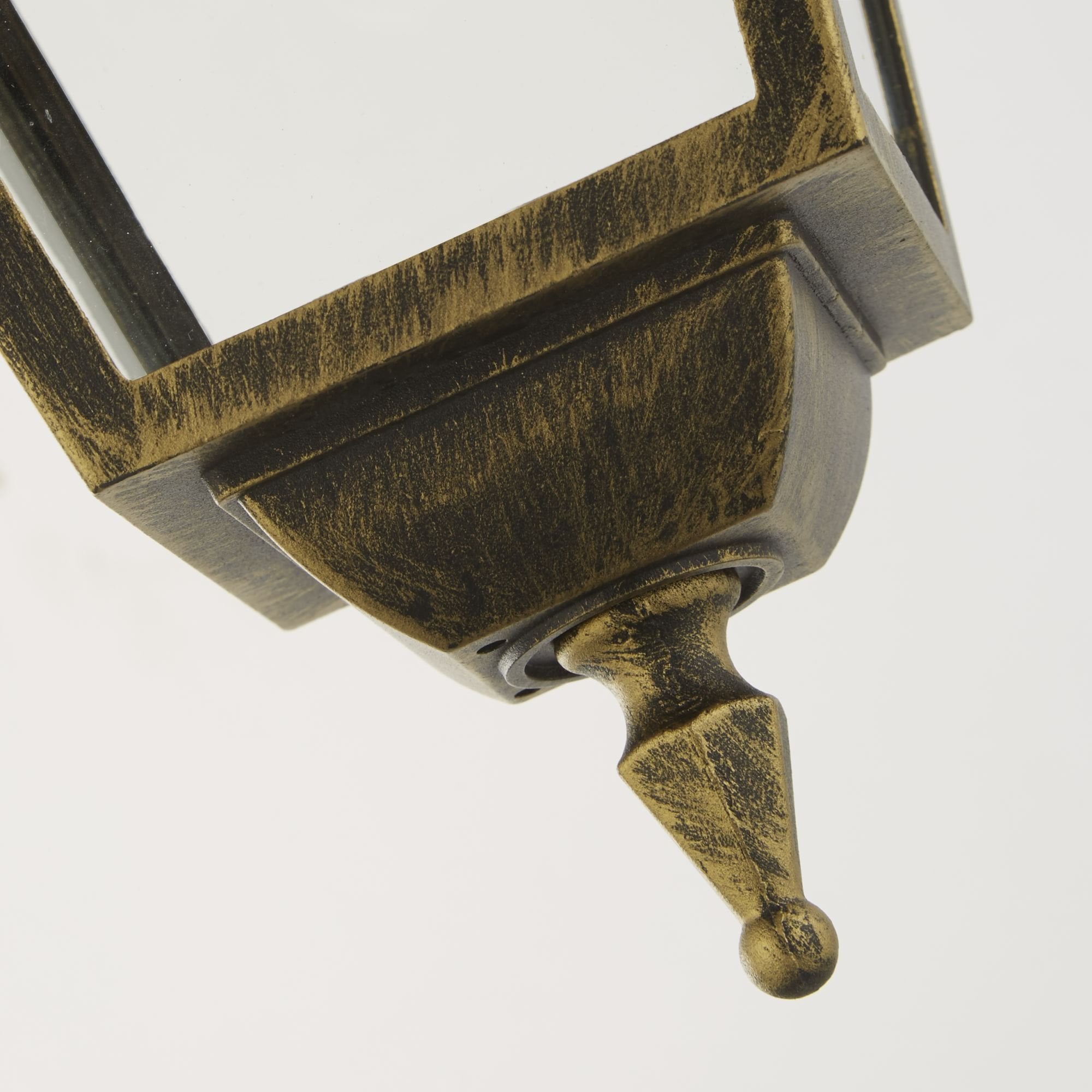 Searchlight Needham Pendant Lantern - Black Gold & Glass - IP44