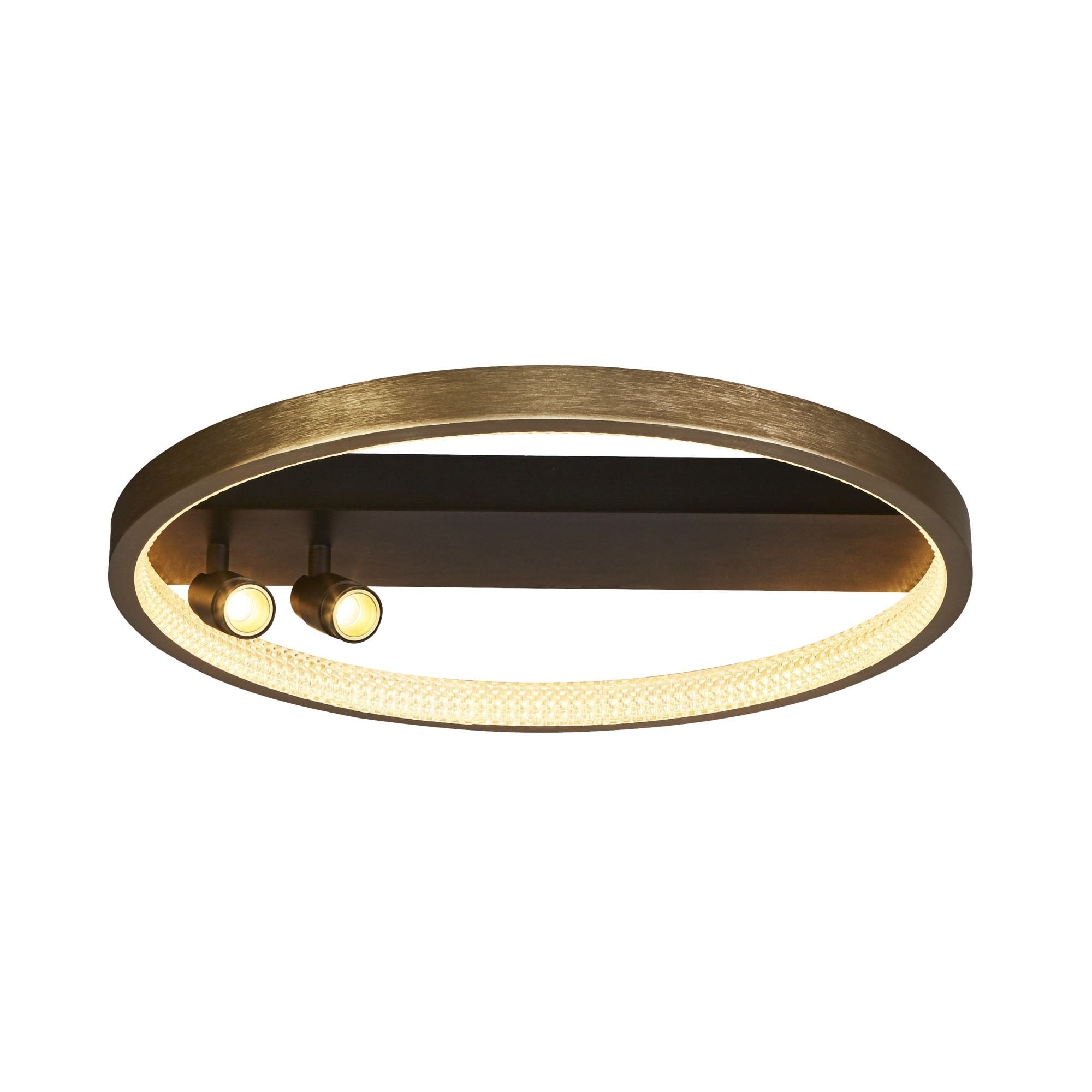 Searchlight Gilbert Flush - Black & Gold Metal