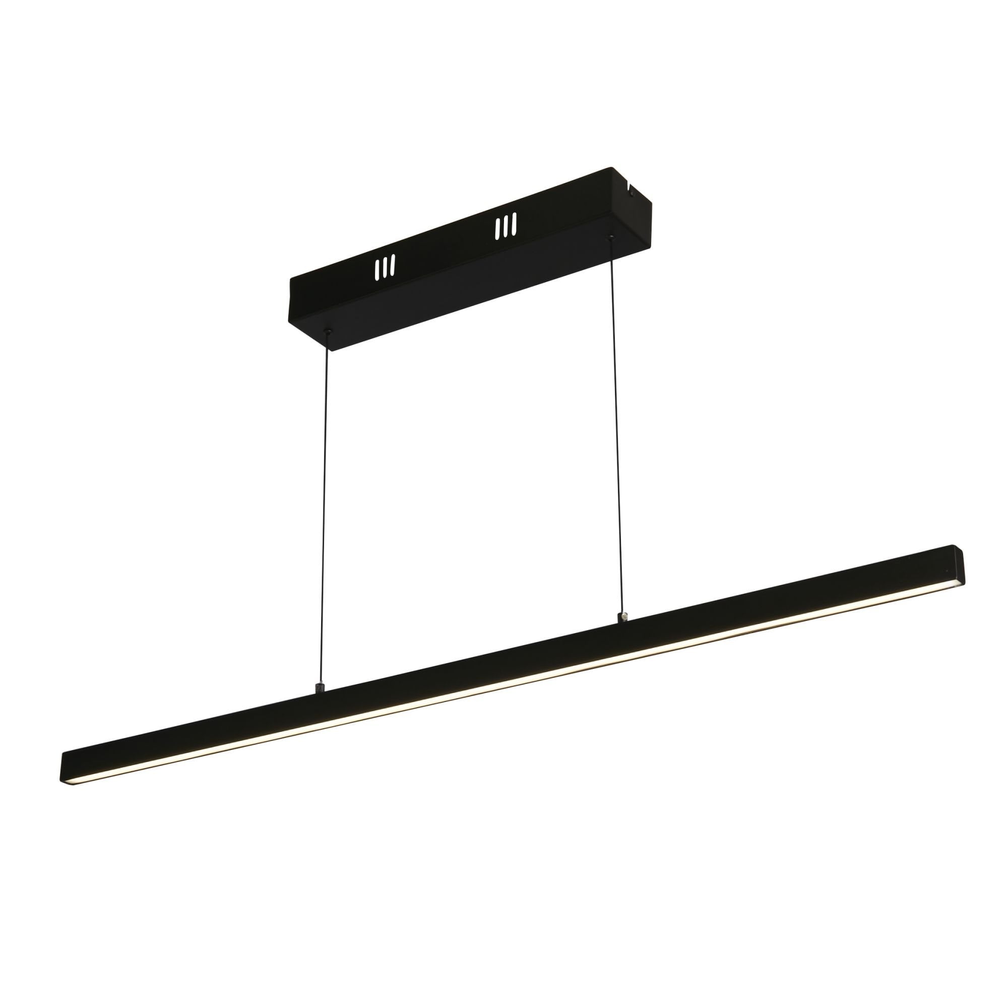 Searchlight Lance Linear Gesture Control Pendant - Black Metal & Opal Acrylic
