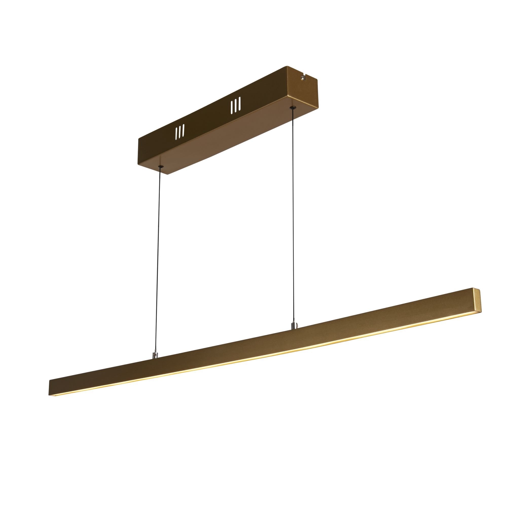 Searchlight Lance Linear Gesture Control Pendant - Gold Metal & Opal Glass