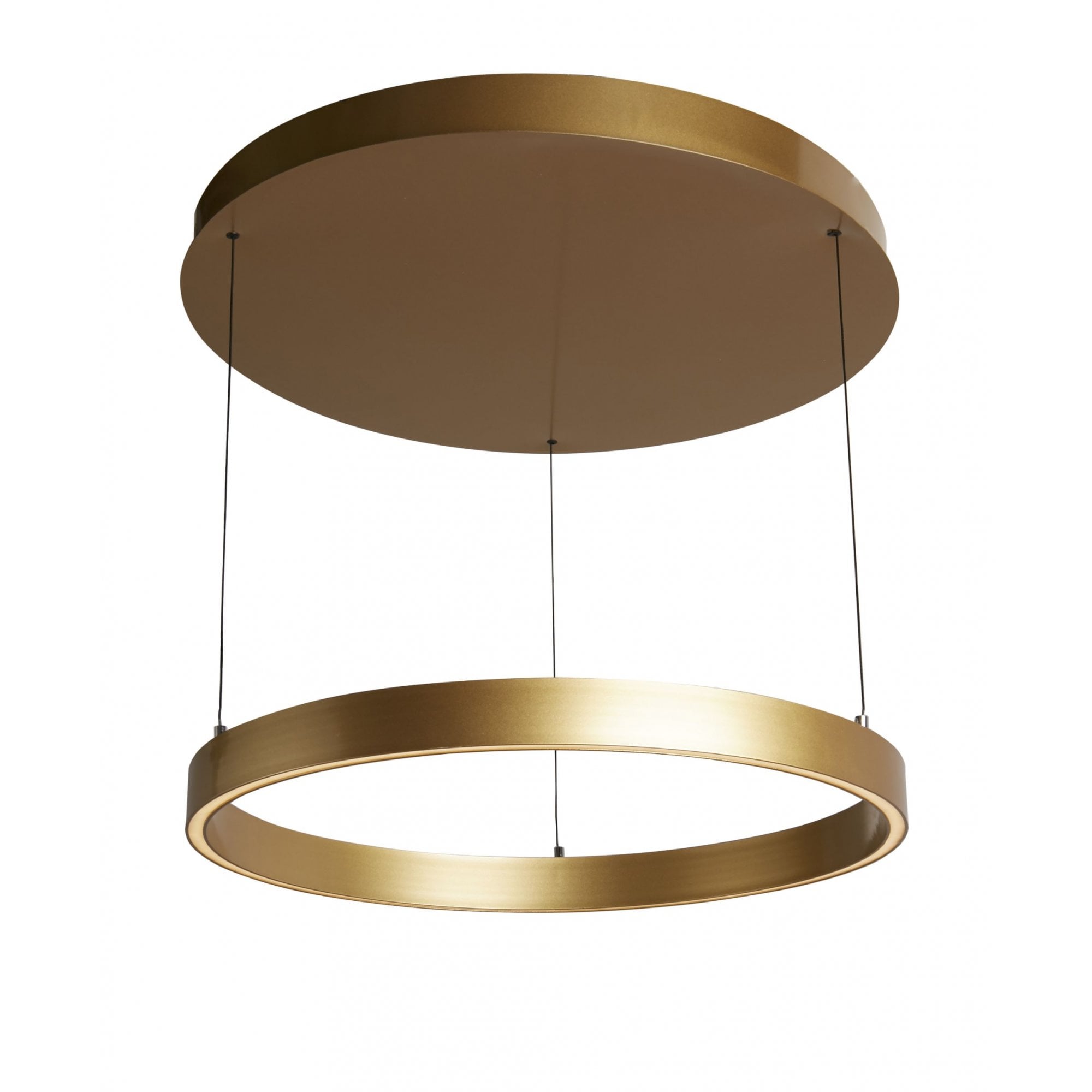 Searchlight Lance 640mm Gesture Control Pendant - Gold Metal & Opal Acrylic