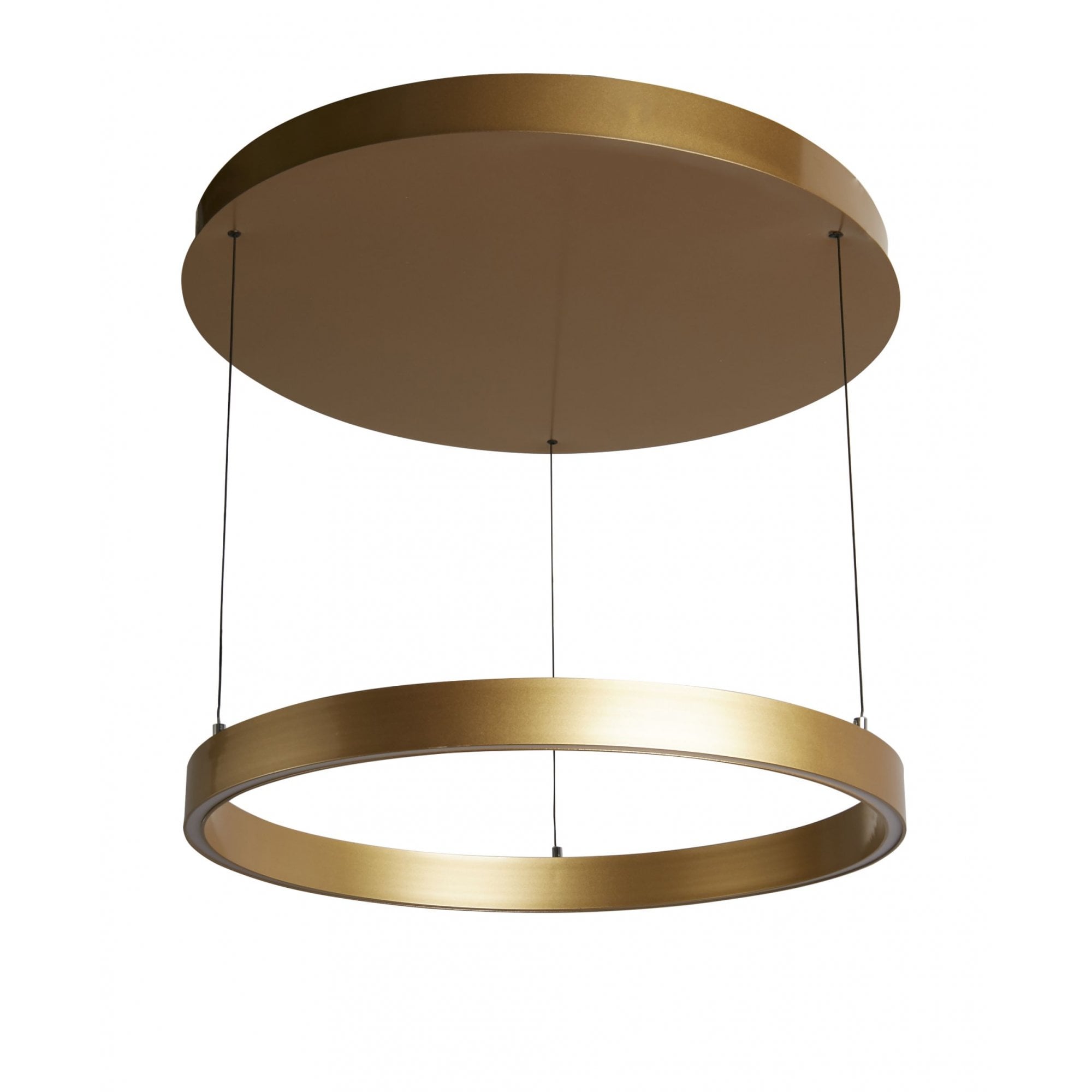 Searchlight Lance 640mm Gesture Control Pendant - Gold Metal & Opal Acrylic