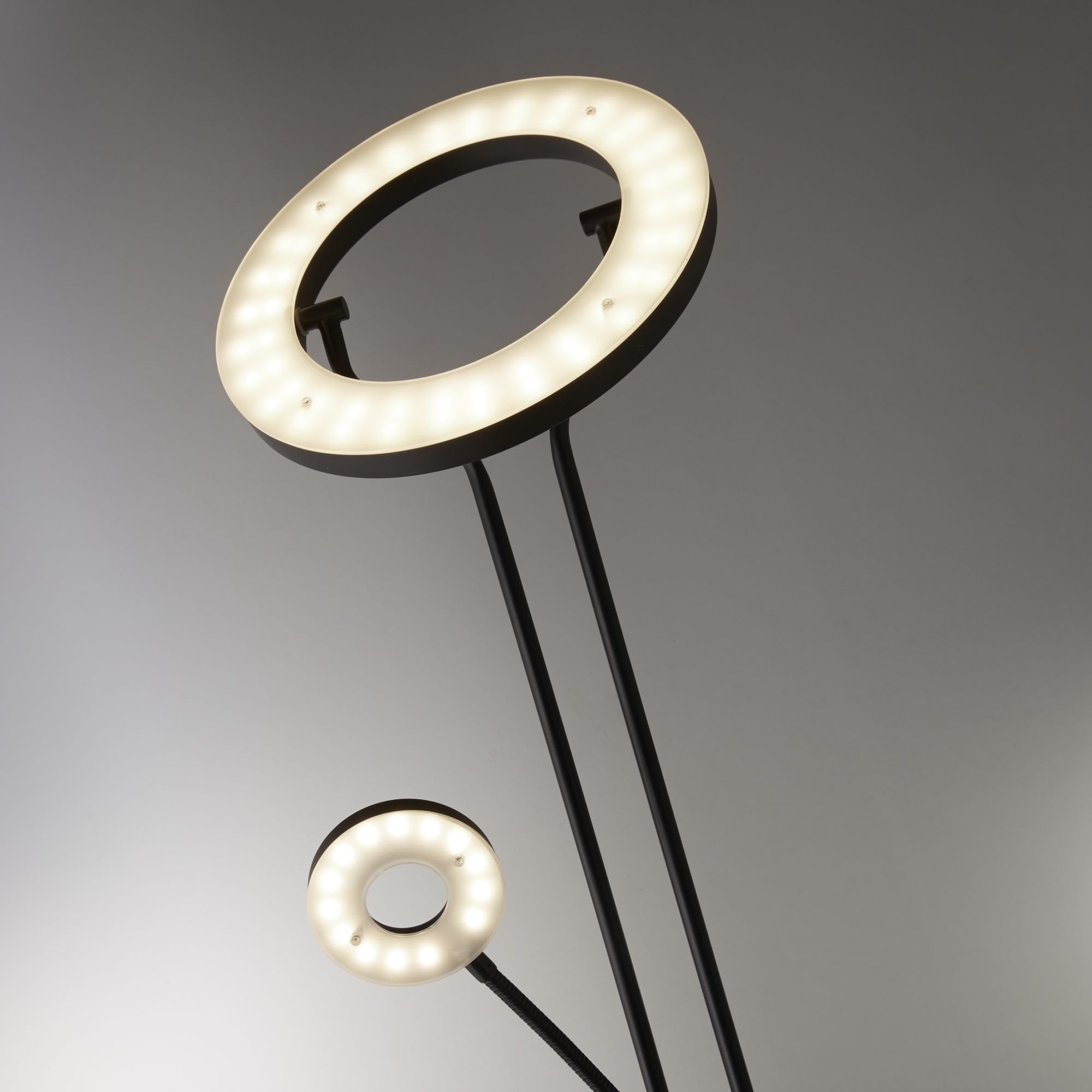 Searchlight Merlin Mother & Child Floor Lamp - Matt Black