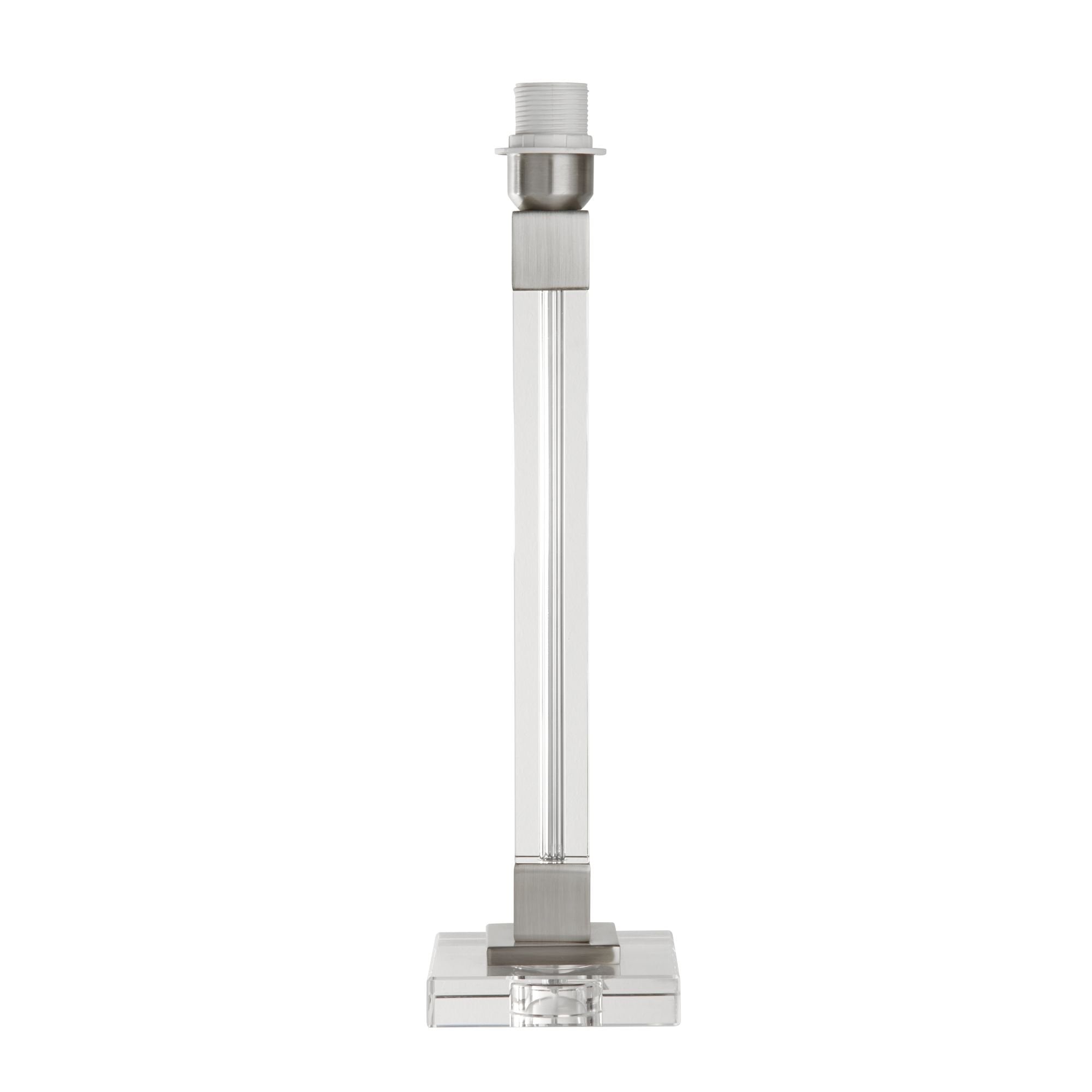Searchlight Sarah Table Lamp Base - Satin Nickel & Crystal - Base Only