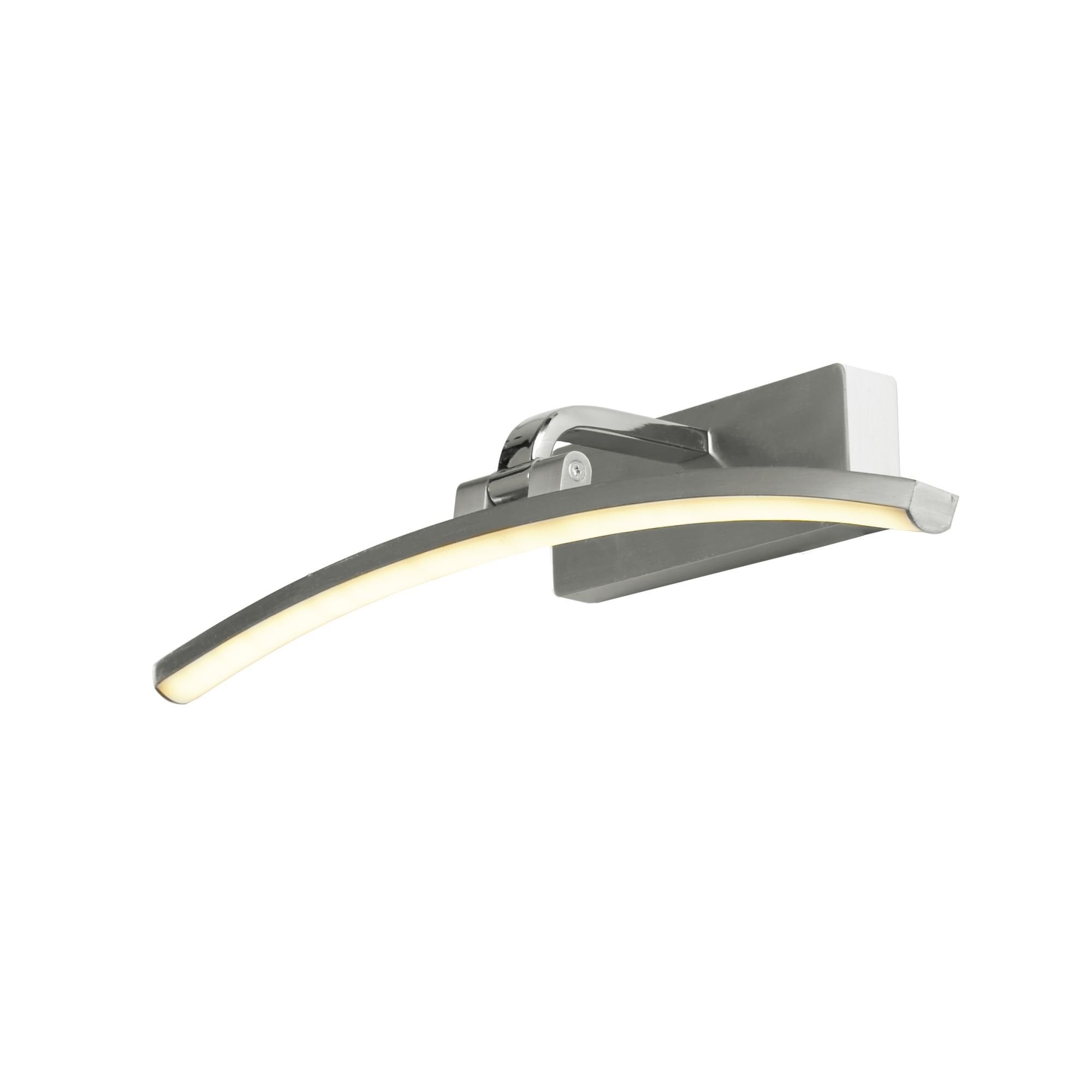 Searchlight Samuel 40cm Picture Light - Satin Silver & Polished Chrome
