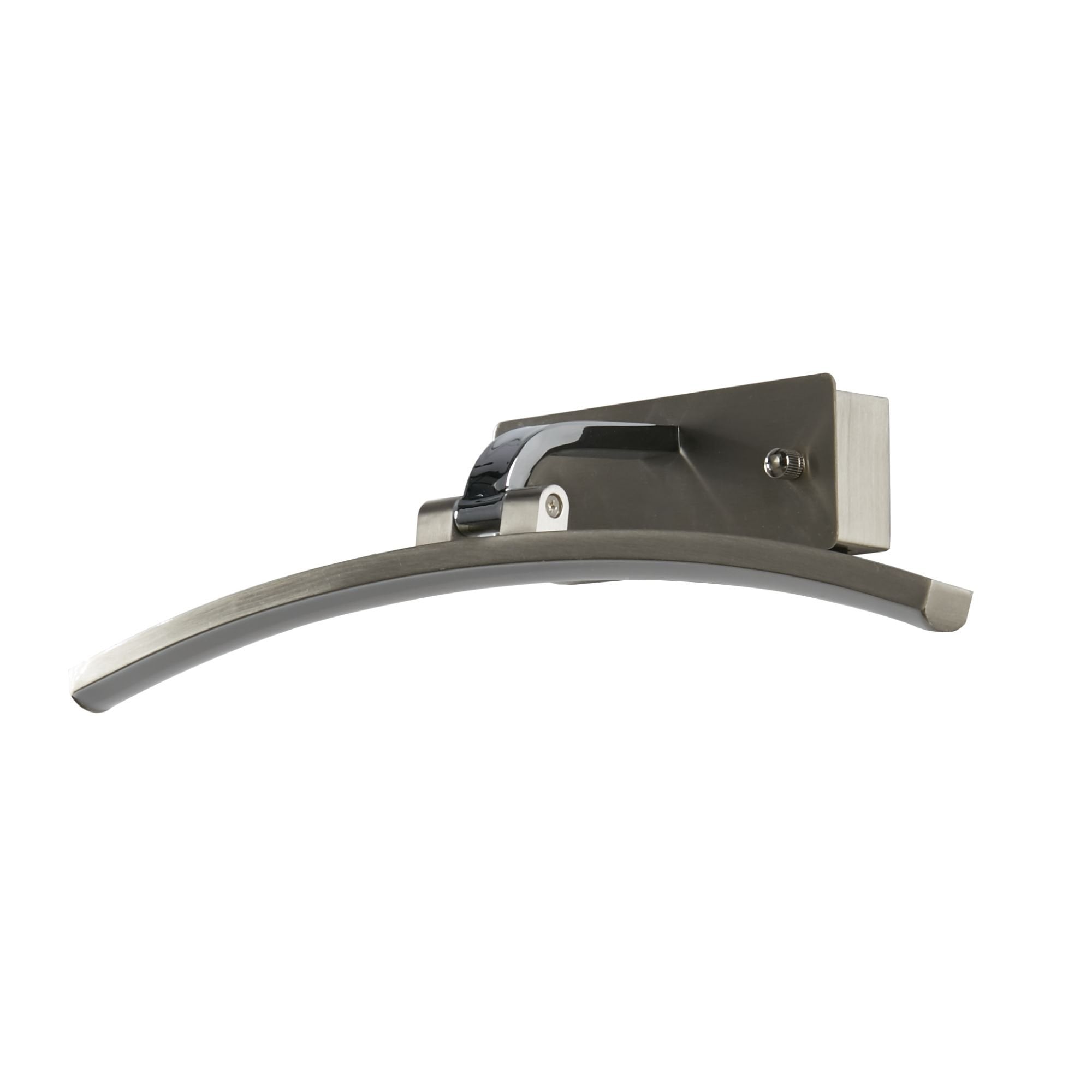 Searchlight Samuel 40cm Picture Light - Satin Silver & Polished Chrome