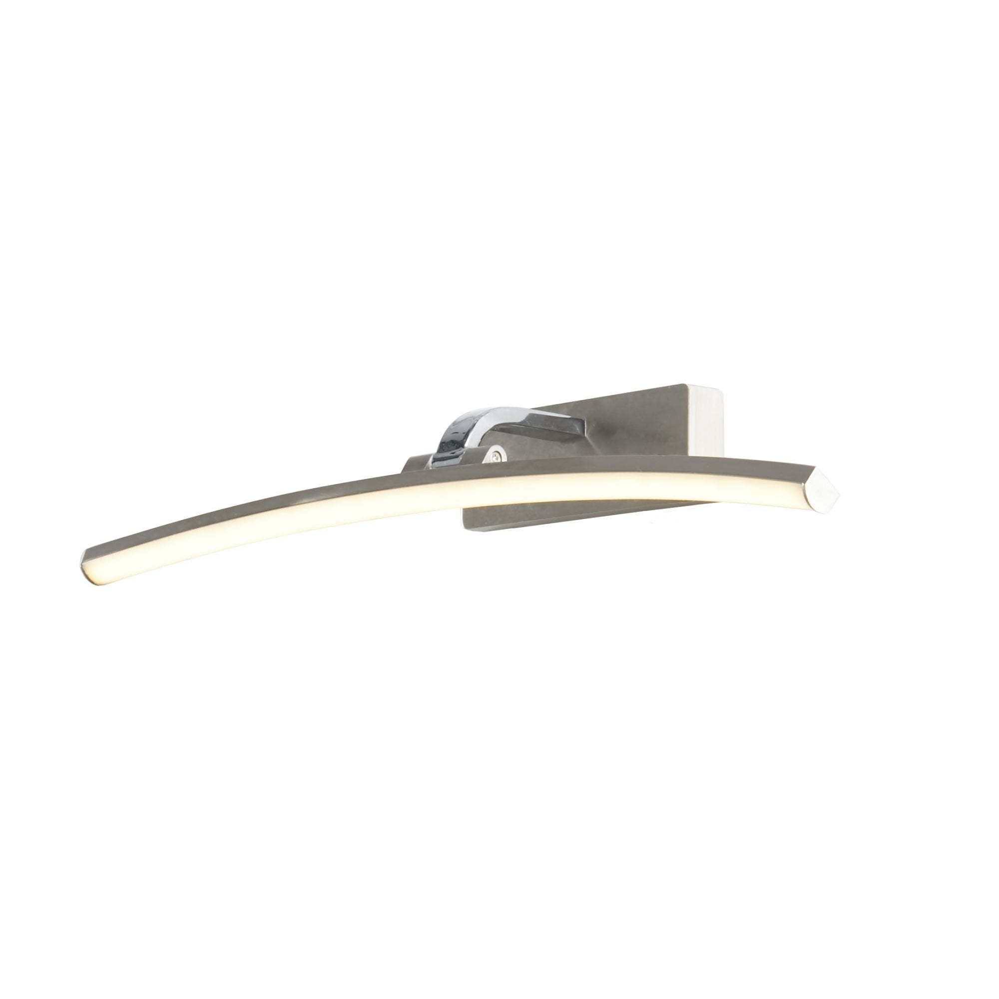 Searchlight Samuel 50cm Picture Light - Satin Silver & Polished Chrome