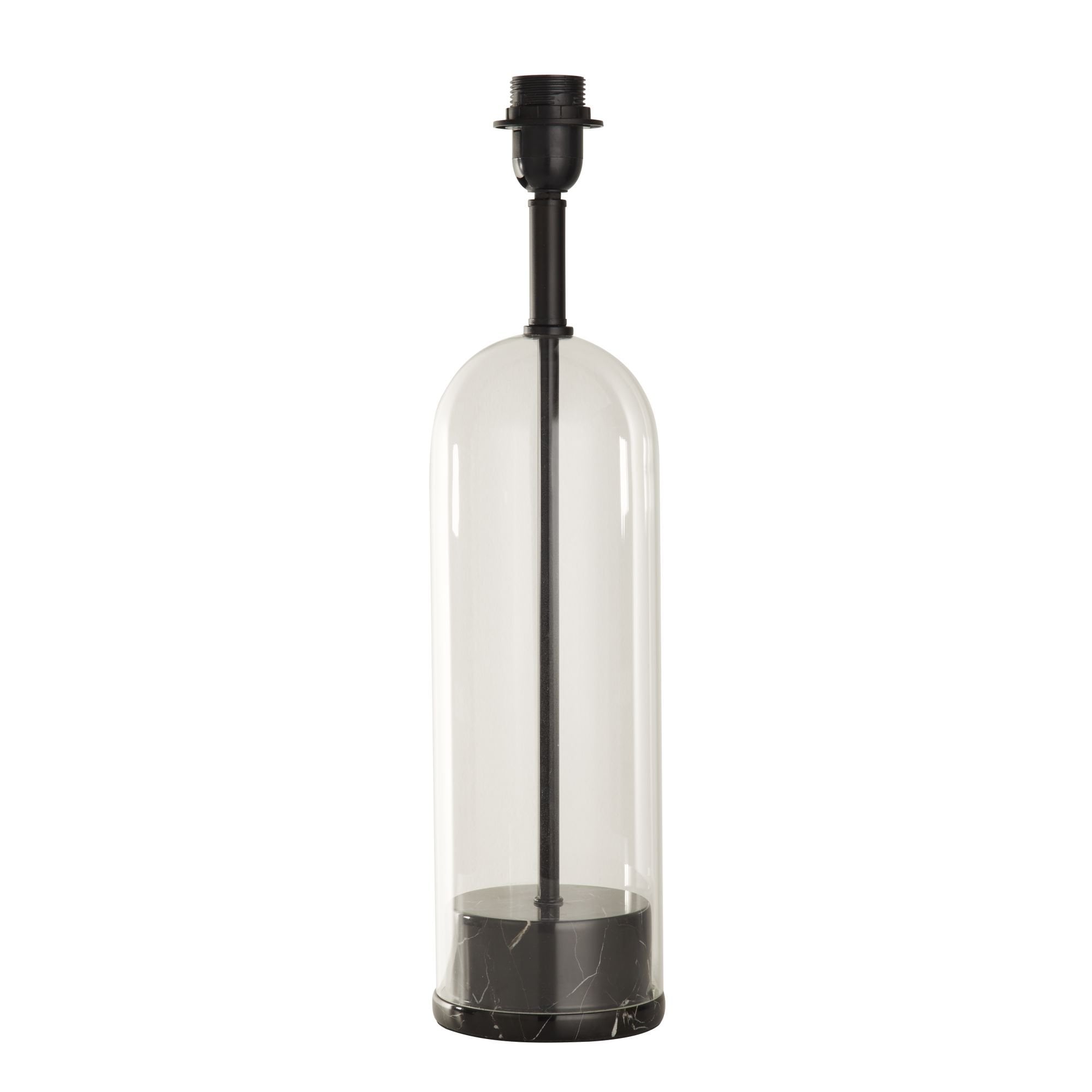 Searchlight Owen Table Lamp Base - Black, Marble & Glass - Base Only