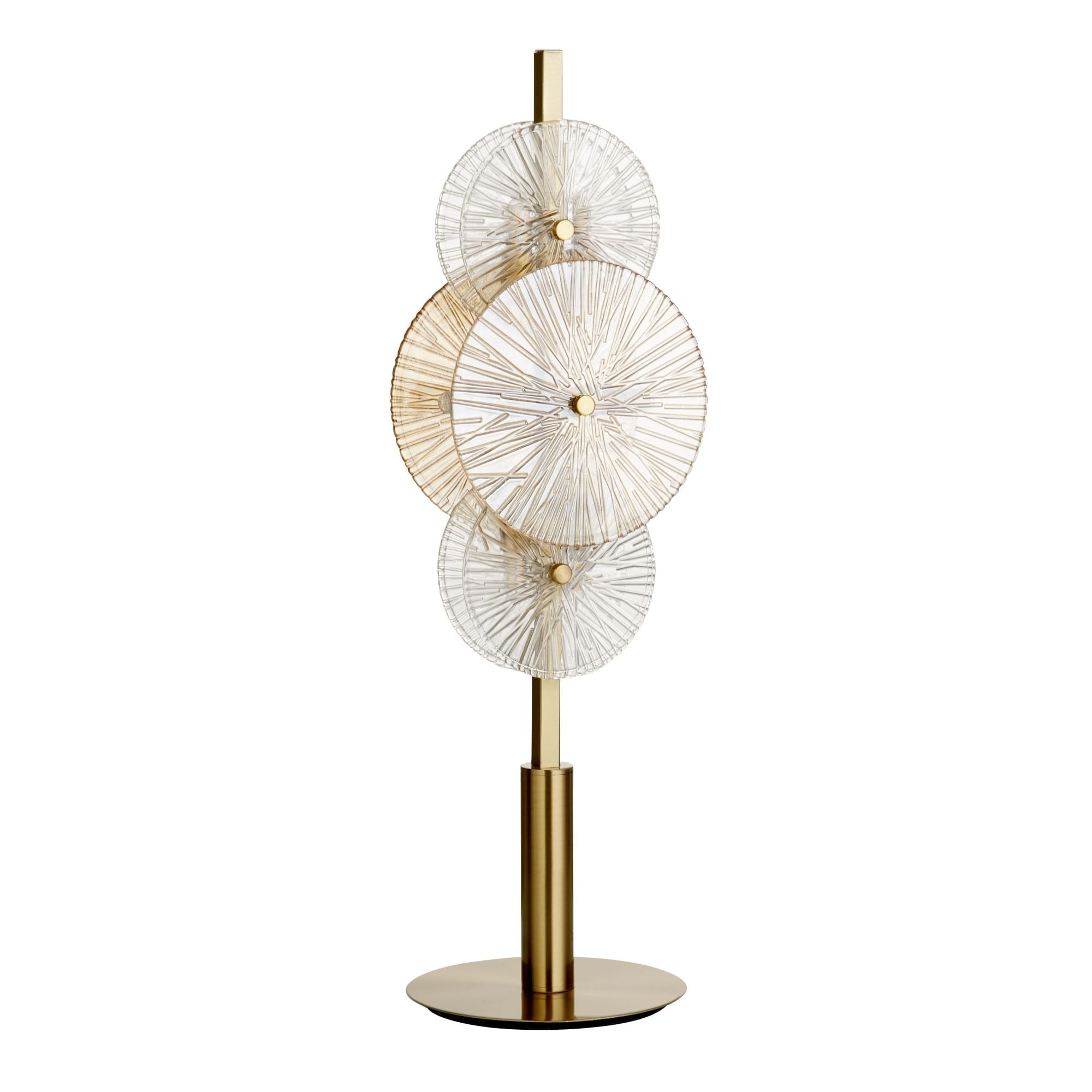 Searchlight Woodbine 6 Light Table Lamp - Bronze, Clear & Amber Glass
