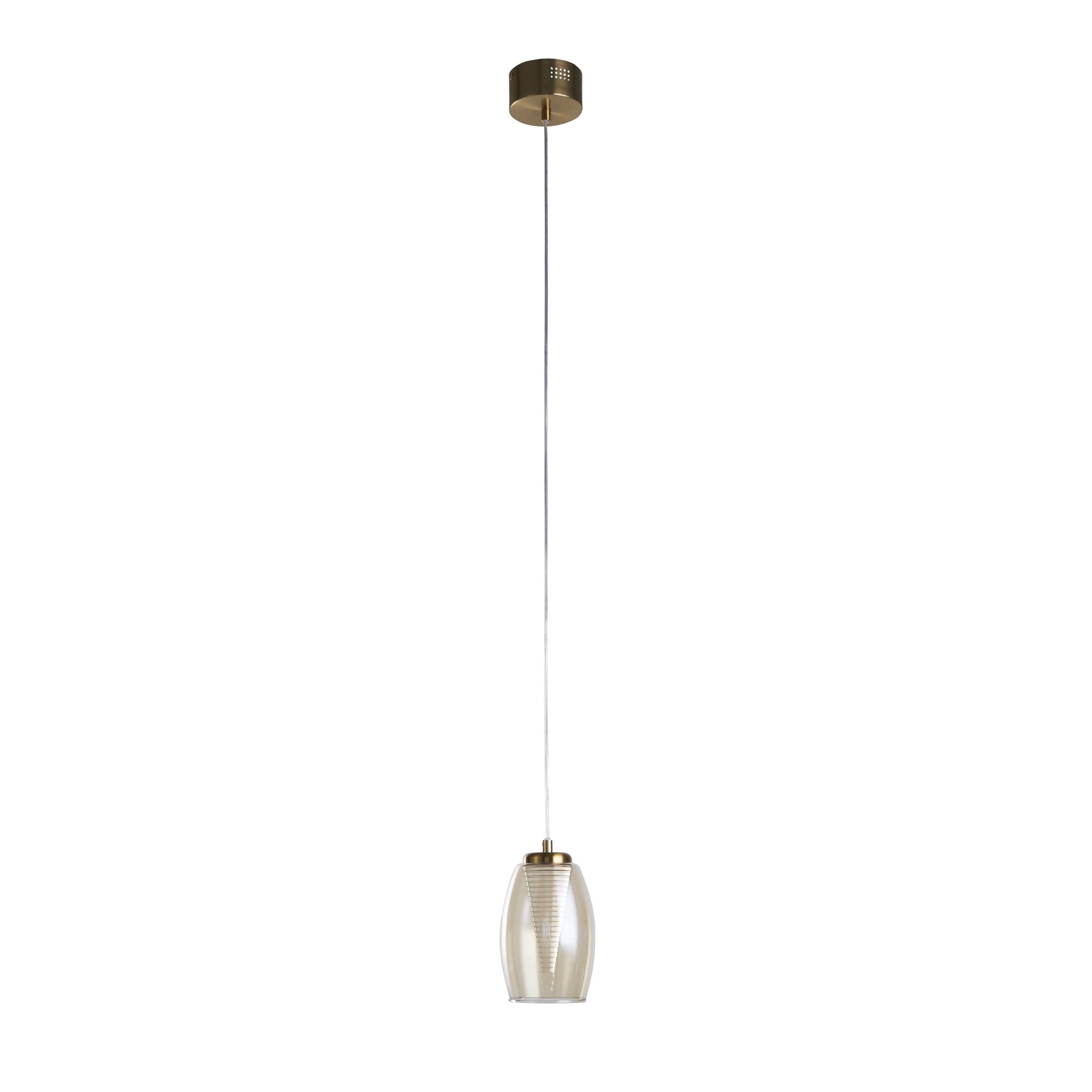 Searchlight Chapman Pendant - Bronze & Champagne Glass