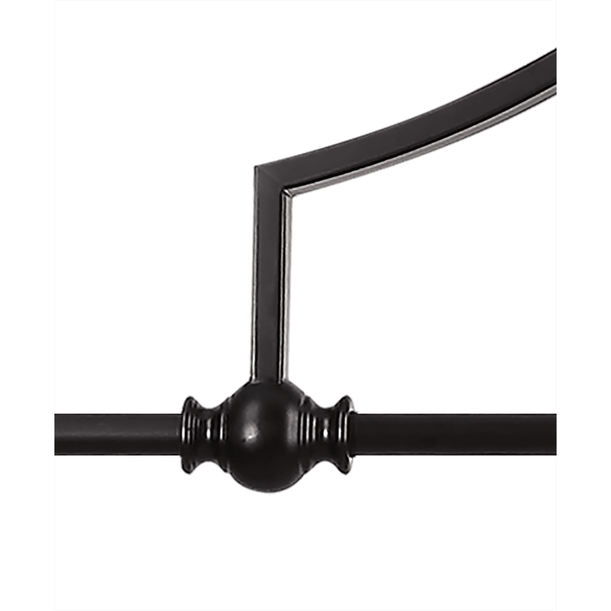 Fabula Newmans 3 Light Linear Pendant - 30cm Tiffany Shade - Matt Black & Blue